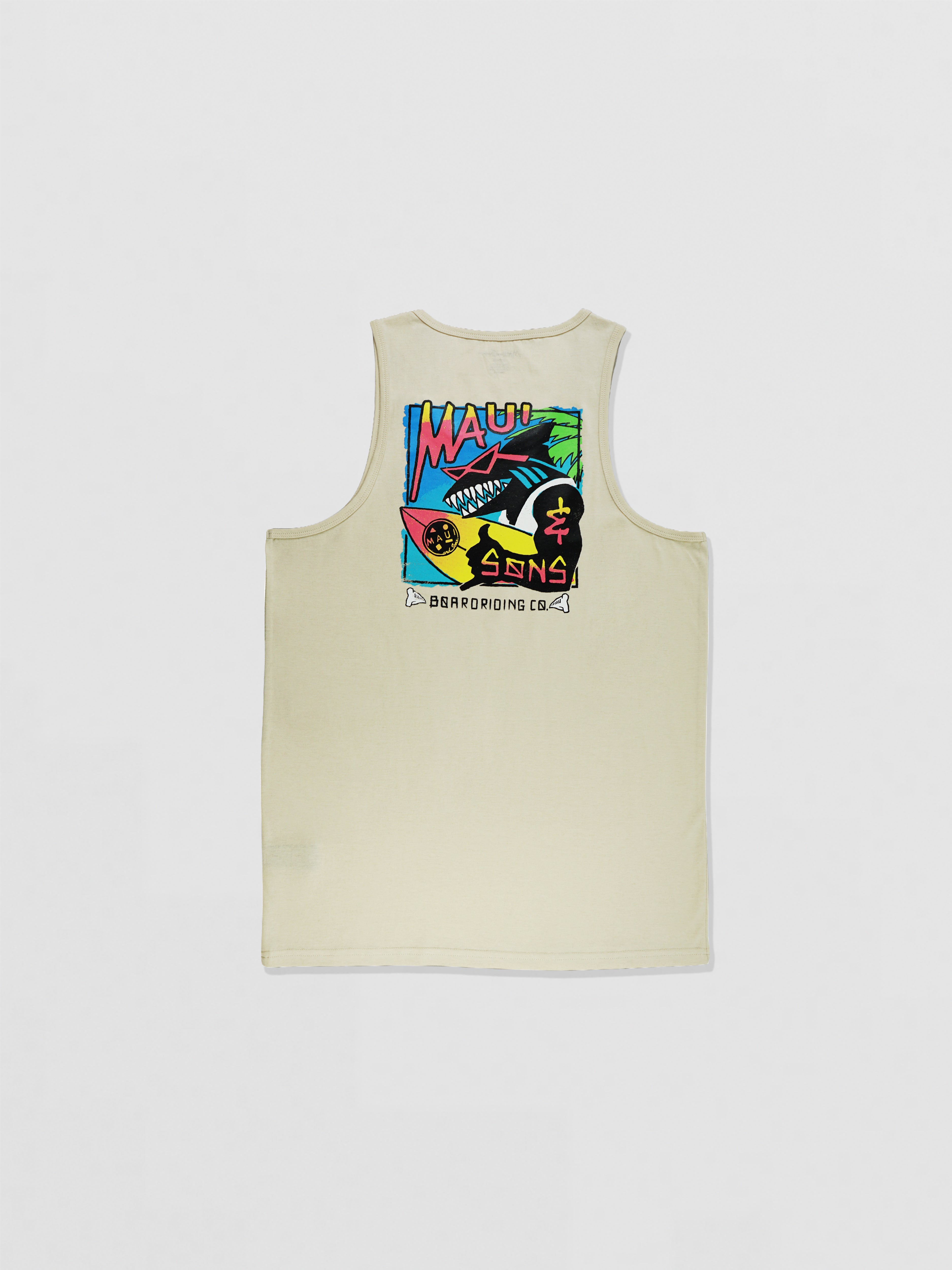 Maui and Sons Shaka and Sons canotta uomo vanilla in cotone