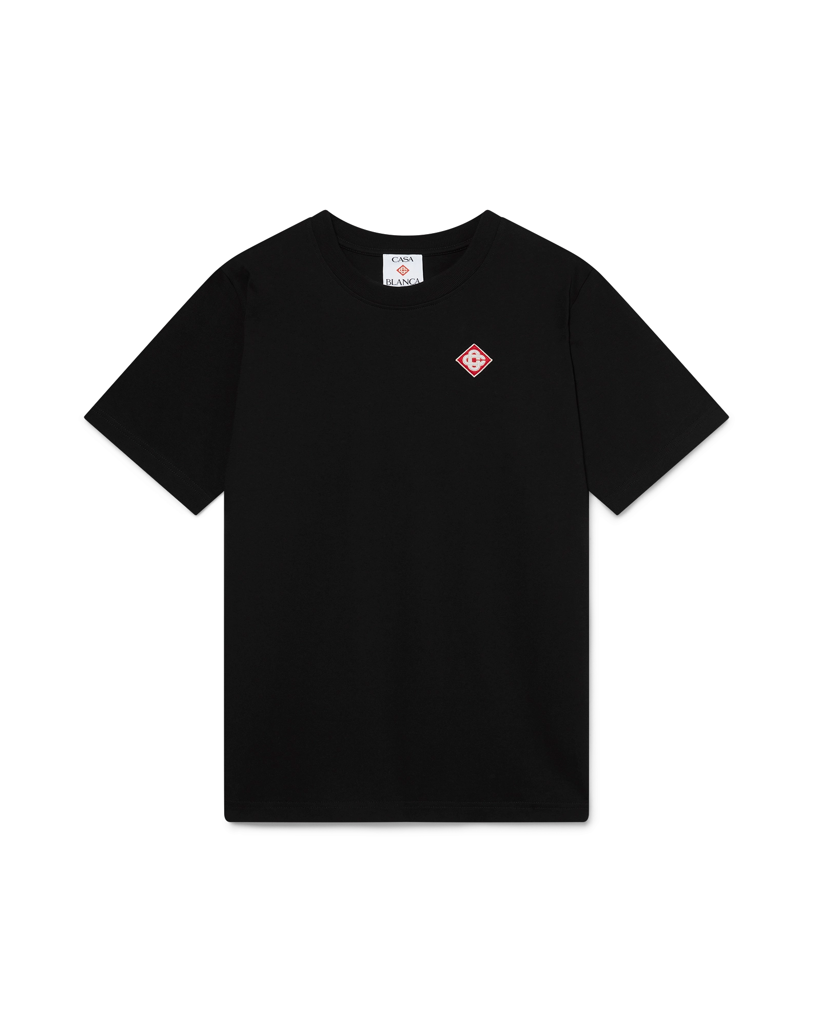 Casablanca Black Diamond Logo t-shirt nera cotone bio