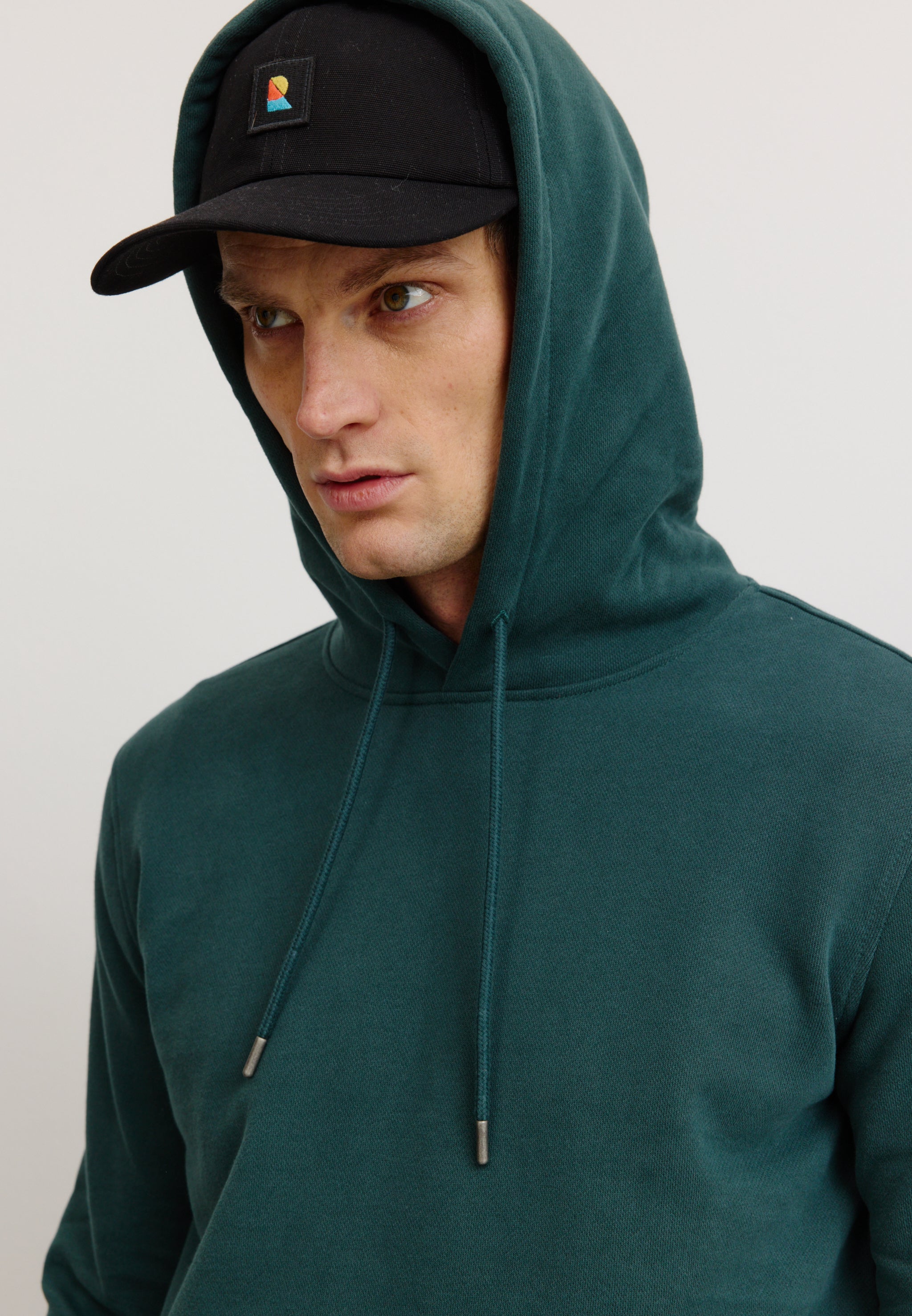 Recolution Duranta felpa hoodie verde scuro cotone bio
