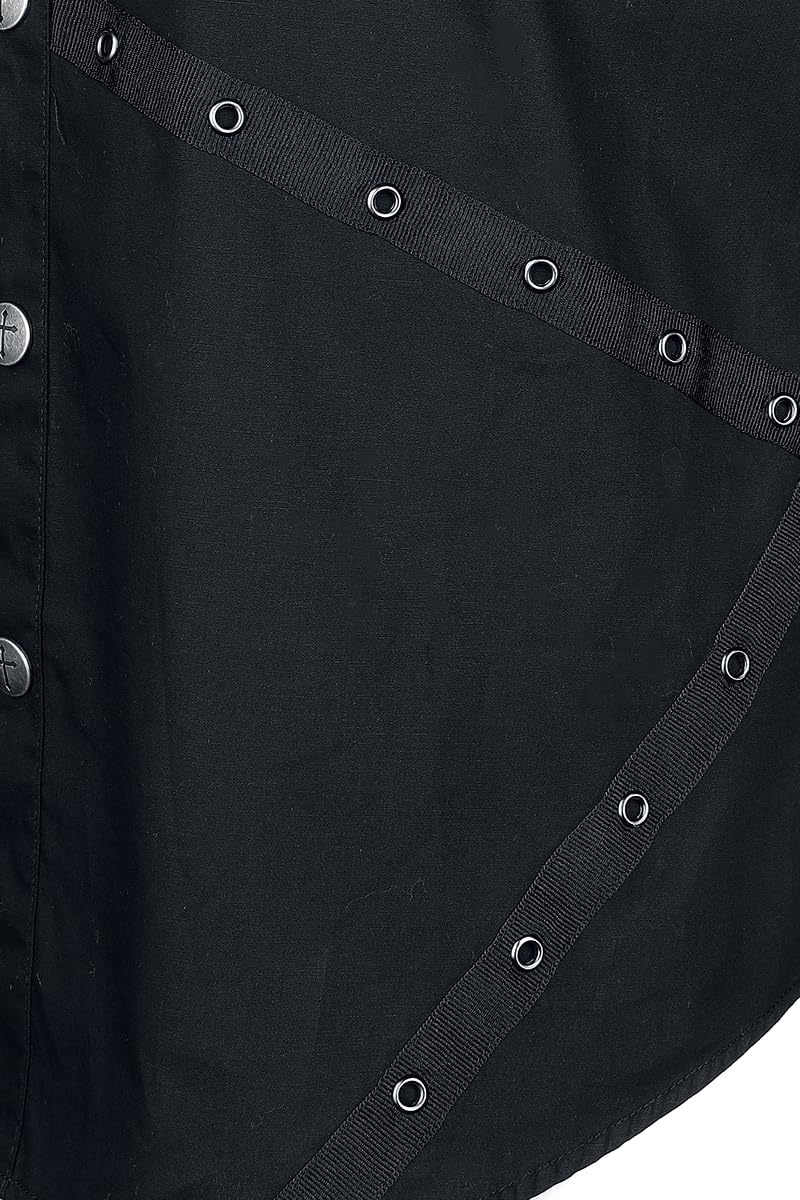 Gothicana by EMP Camicia Nera Uomo maniche lunghe taglia L