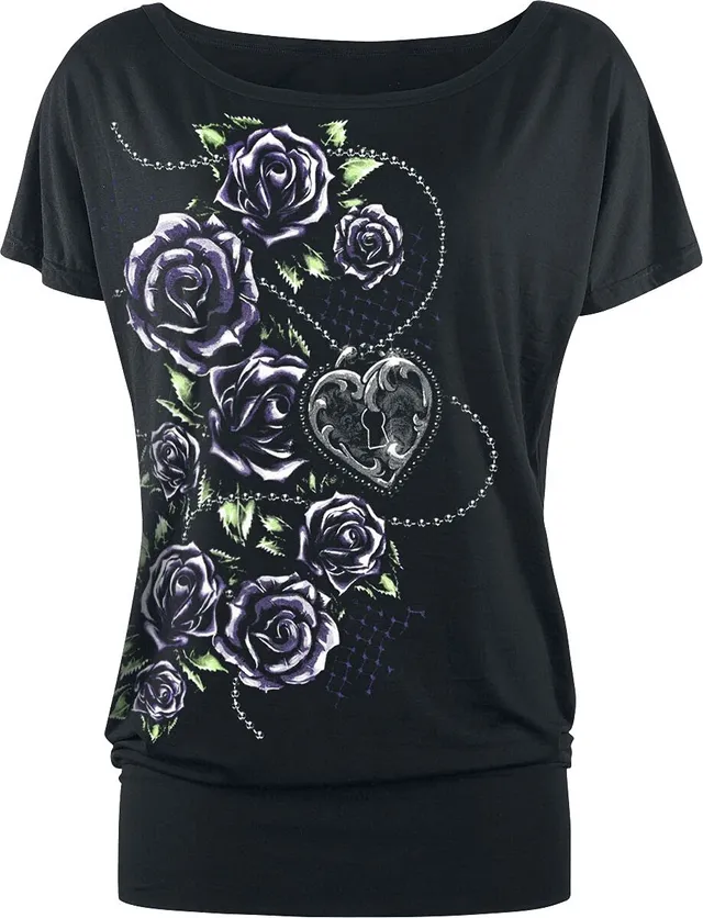 Gothicana by EMP maglietta nera basic stampa