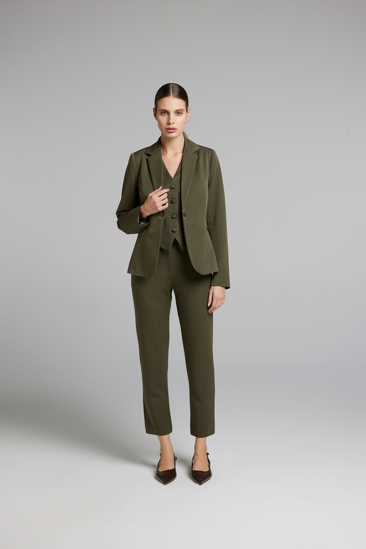 Sarah Chole Gilet 28005 Manolana Gessato