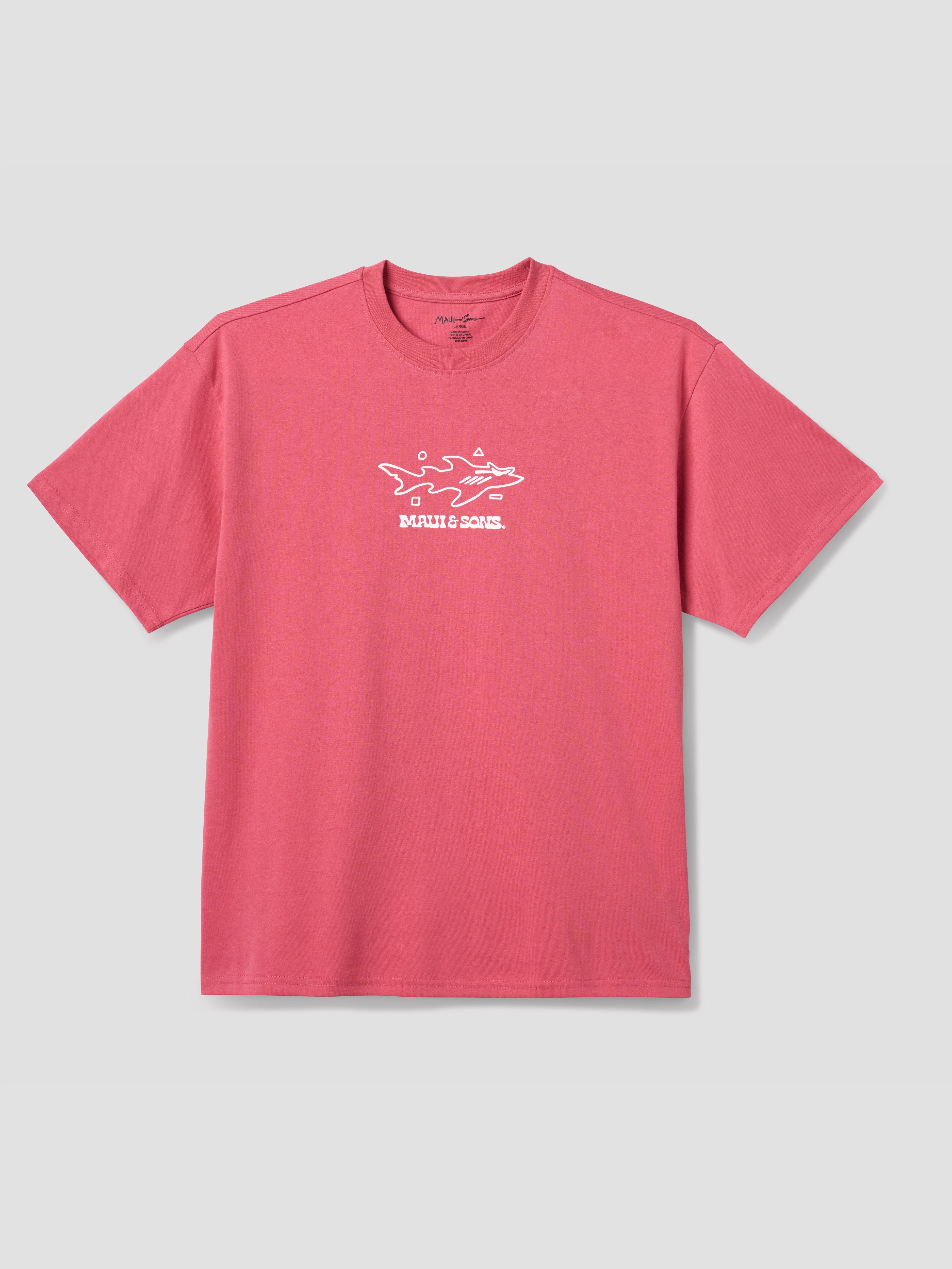 Maui and Sons Cool Shark maglietta boxy cotone dawn