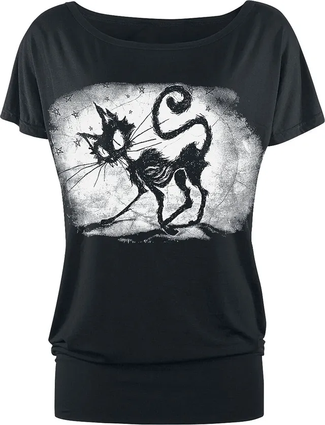 Gothicana by EMP Maglietta Nera con Gonna a Mano taglia L