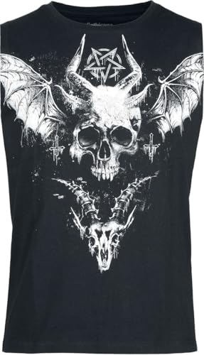 Gothicana by EMP canottiera uomo nera teschio