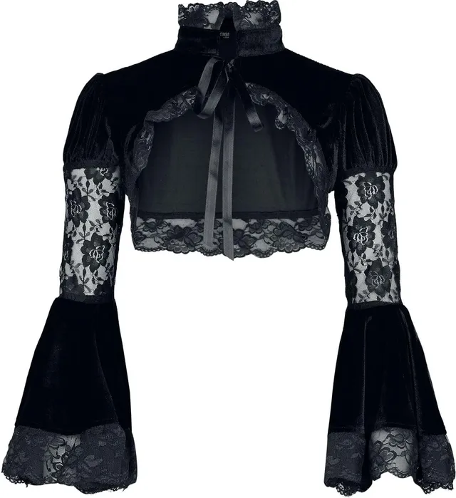 Gothicana by EMP bolero nero pizzo taglia S maniche sbuffo