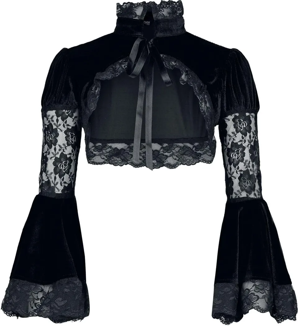 Gothicana by EMP bolero nero pizzo taglia S maniche sbuffo