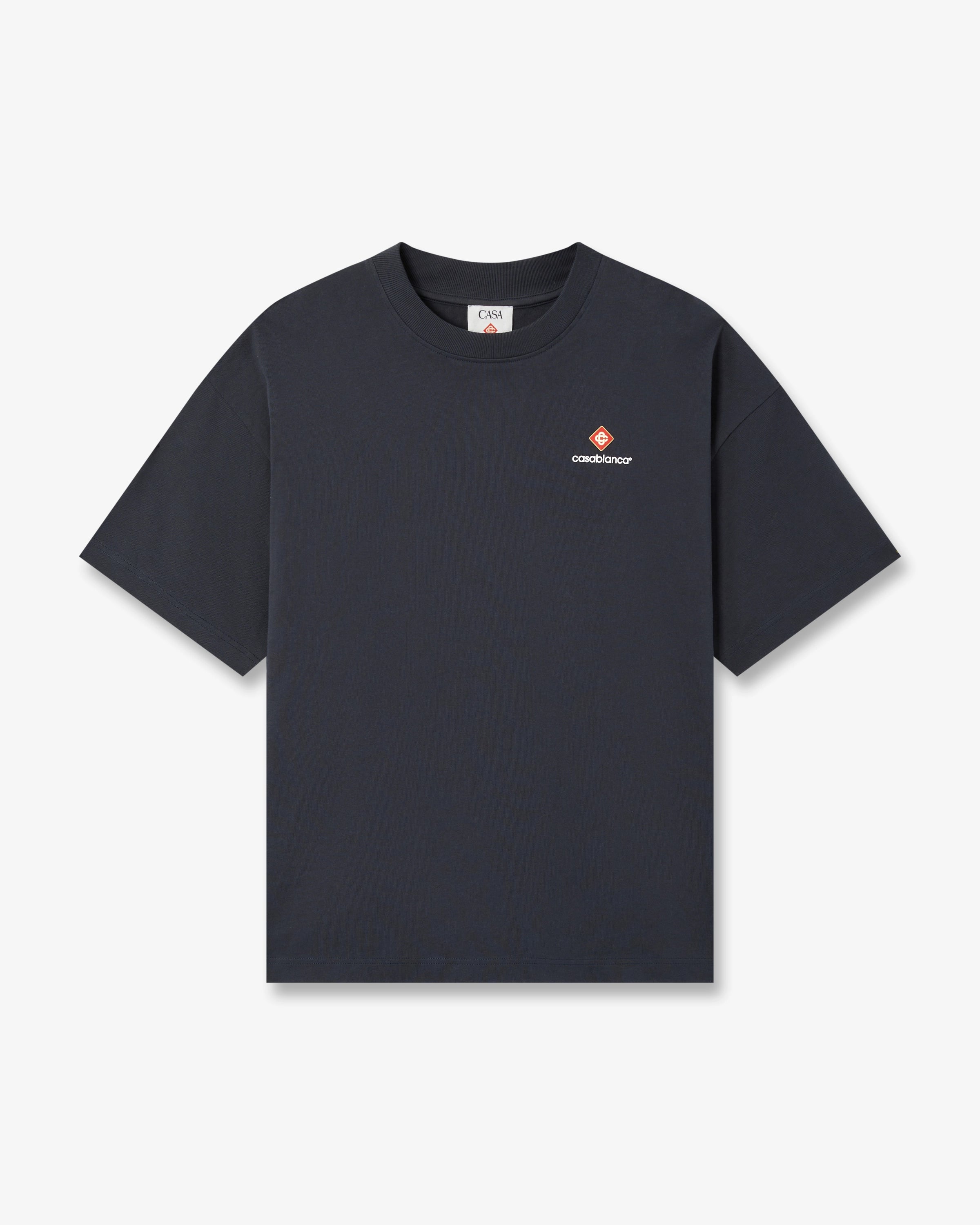 Casablanca Sport Type t-shirt cotone blu vestibilità oversize
