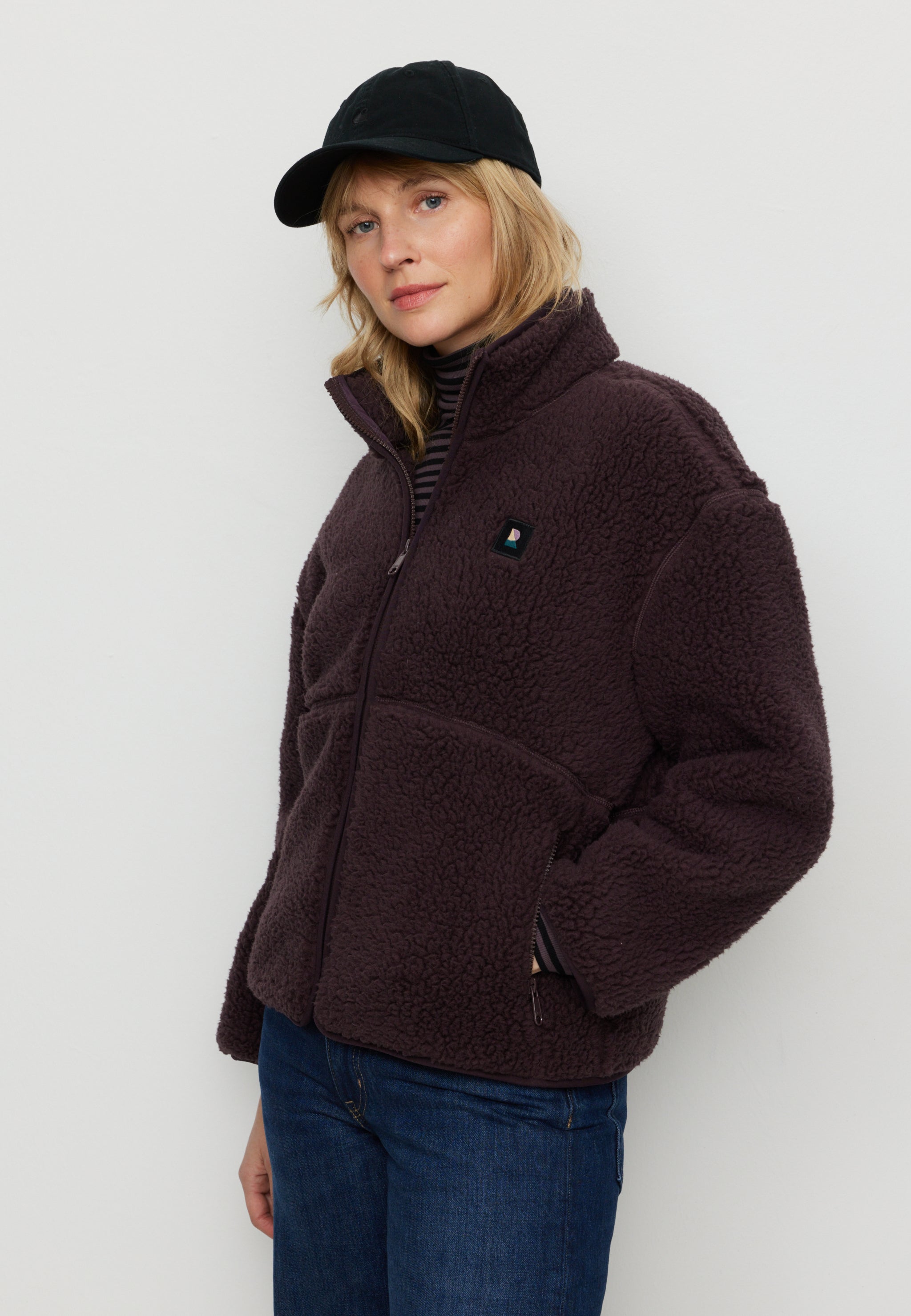 Recolution Fortunella pile teddy donna viola dark grape