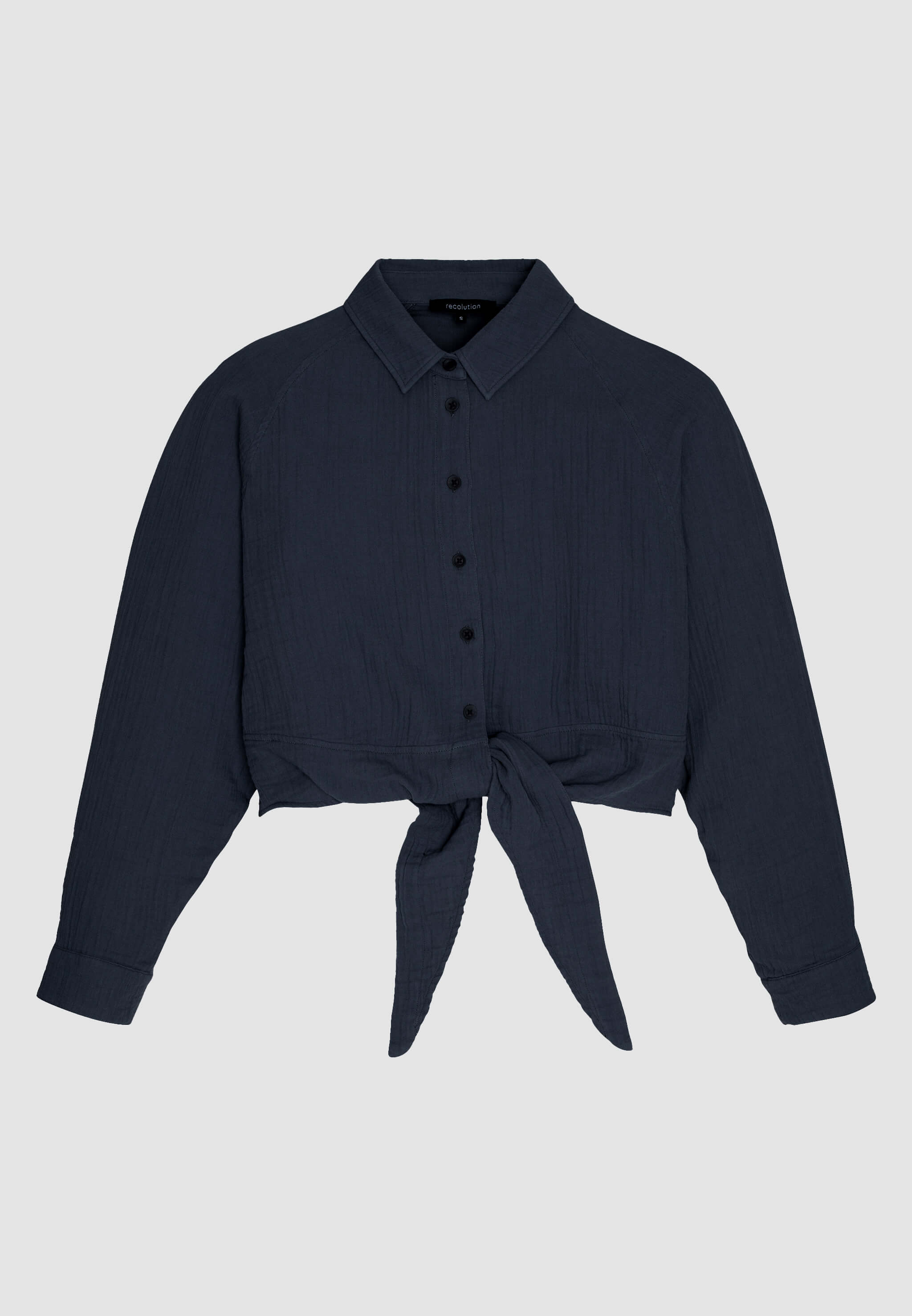 Recolution Vanilla Camicia donna mussola blu navy cotone bio