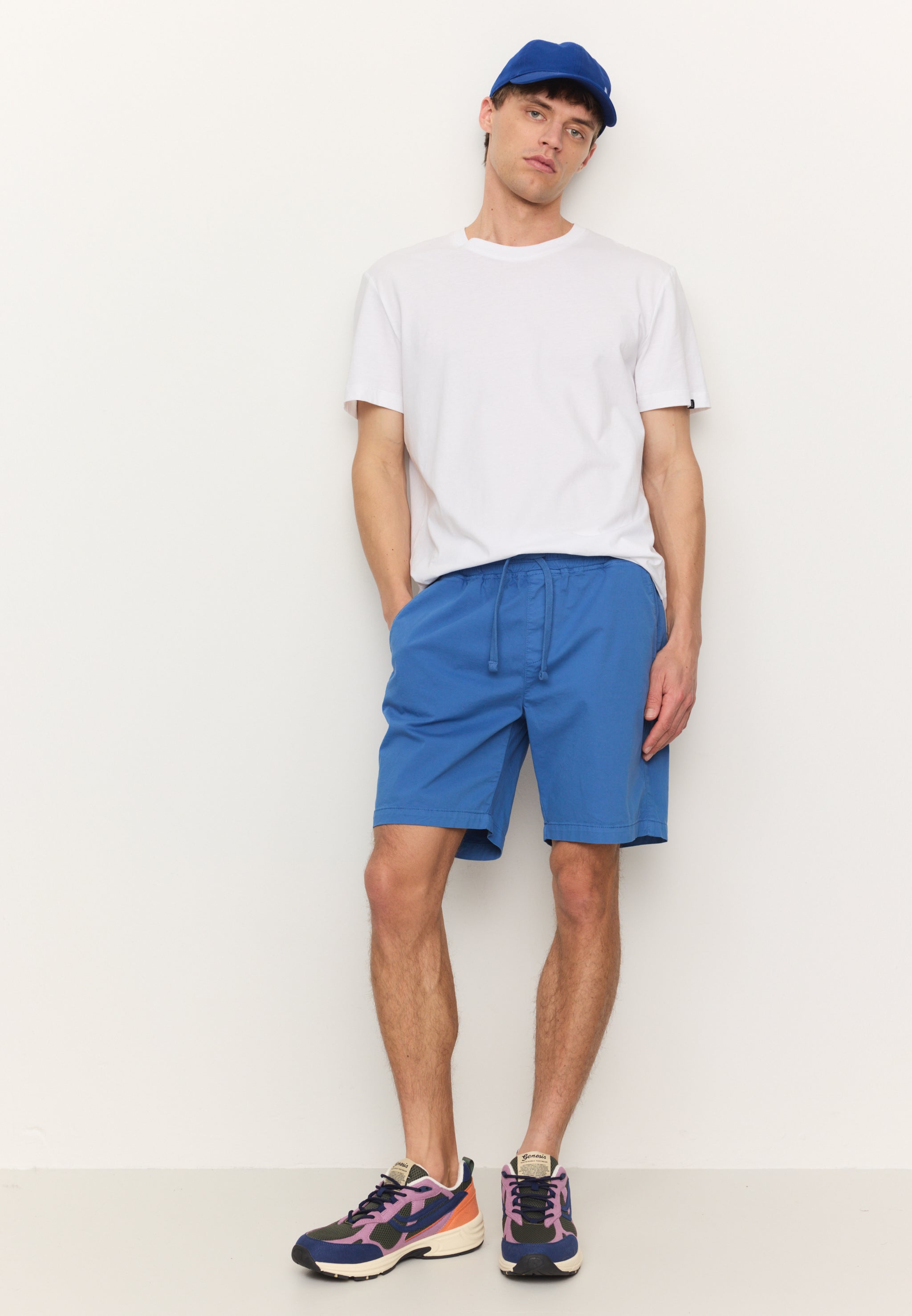 Recolution Quince shorts cotone bio blu elettrico