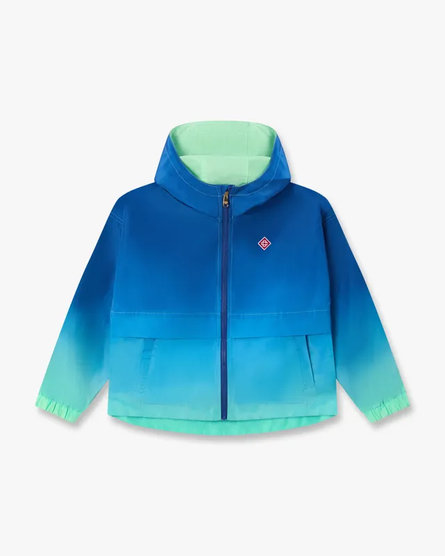 Casablanca Gradient giacca bambino blu verde con cappuccio