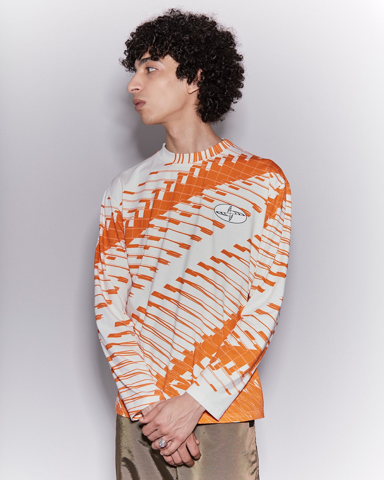 Noskra Brutal T-shirt manica lunga stampa all-over cotone