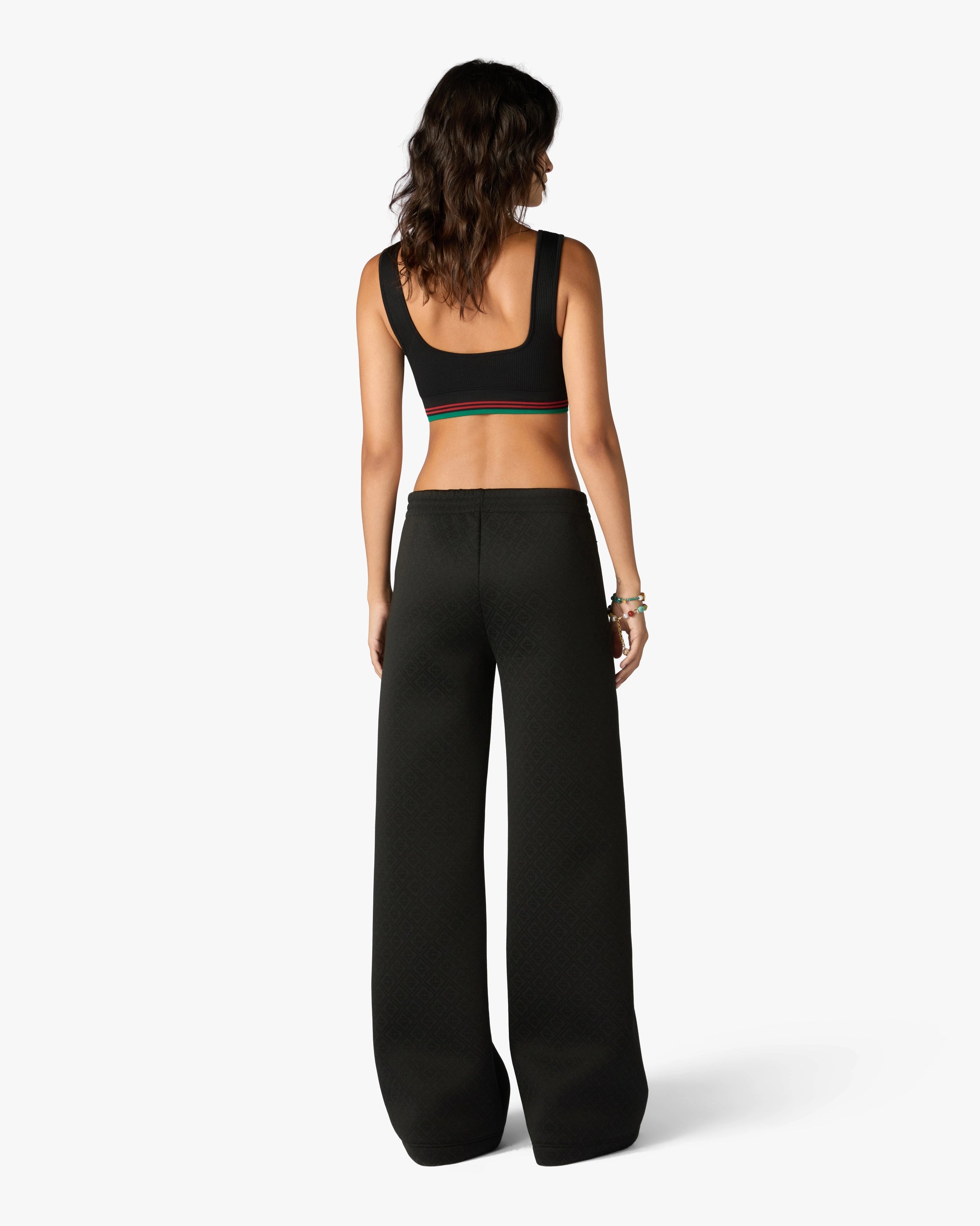 Casablanca Black Seamless Bralette nero monogramma O/S