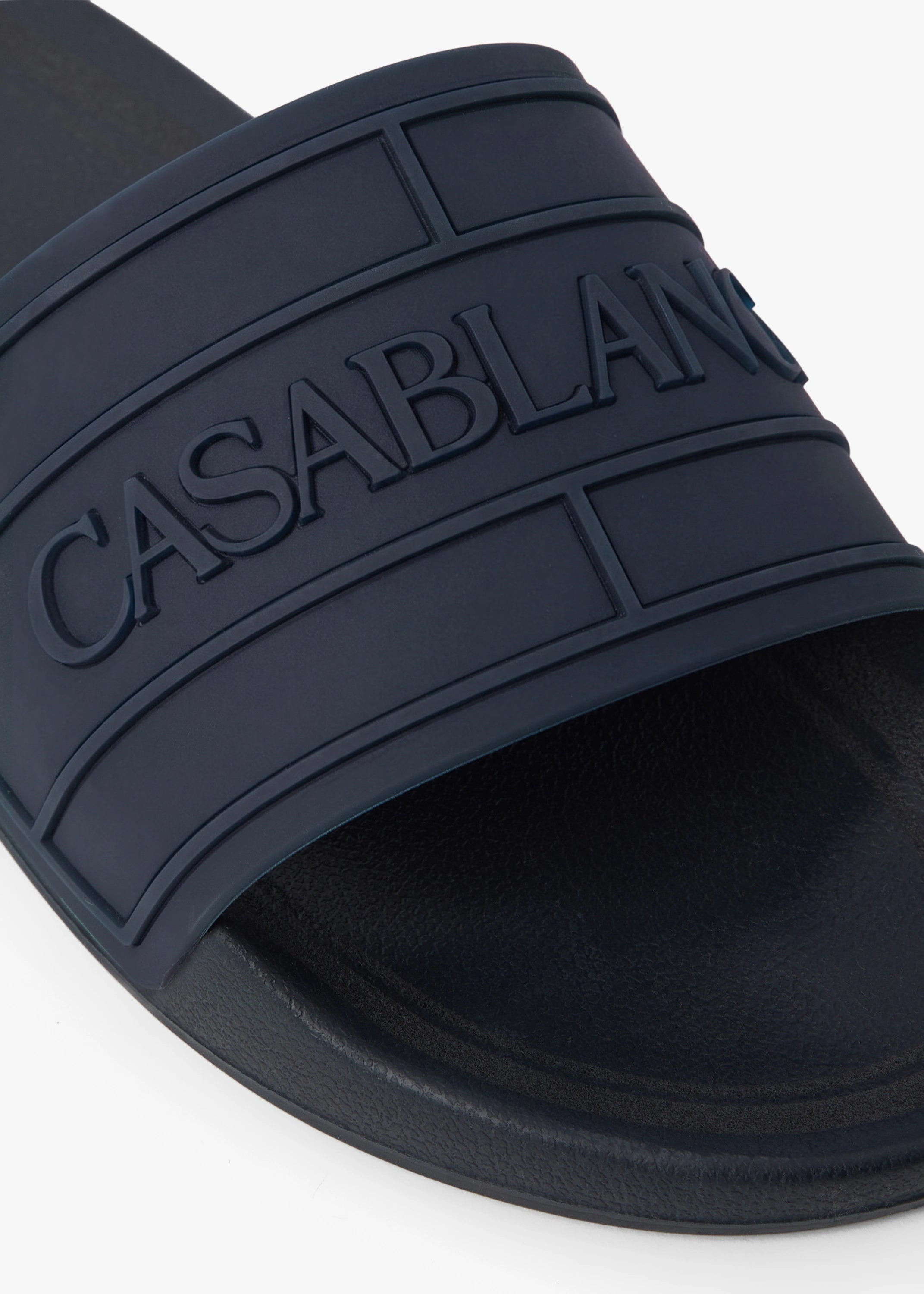 Casablanca Logo Pool Slides ciabatte blu in gomma