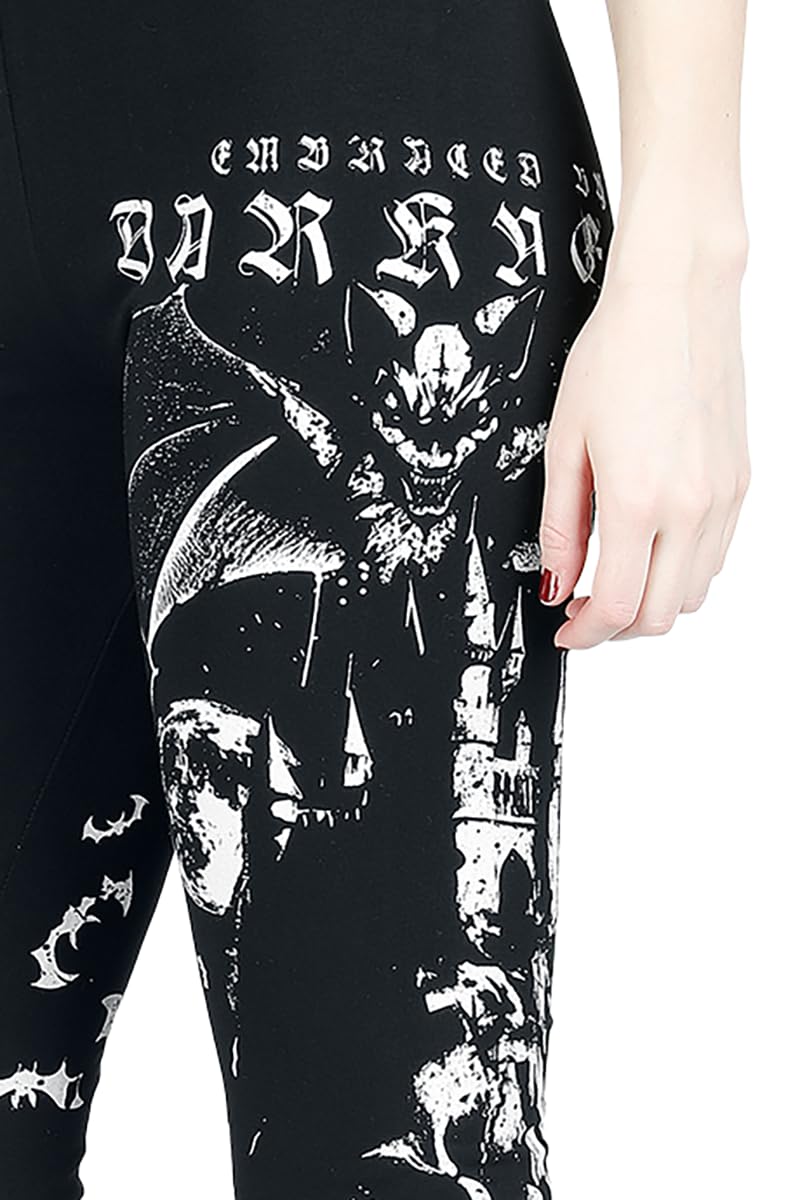 Gothicana by EMP leggings nere stampa pipistrelli