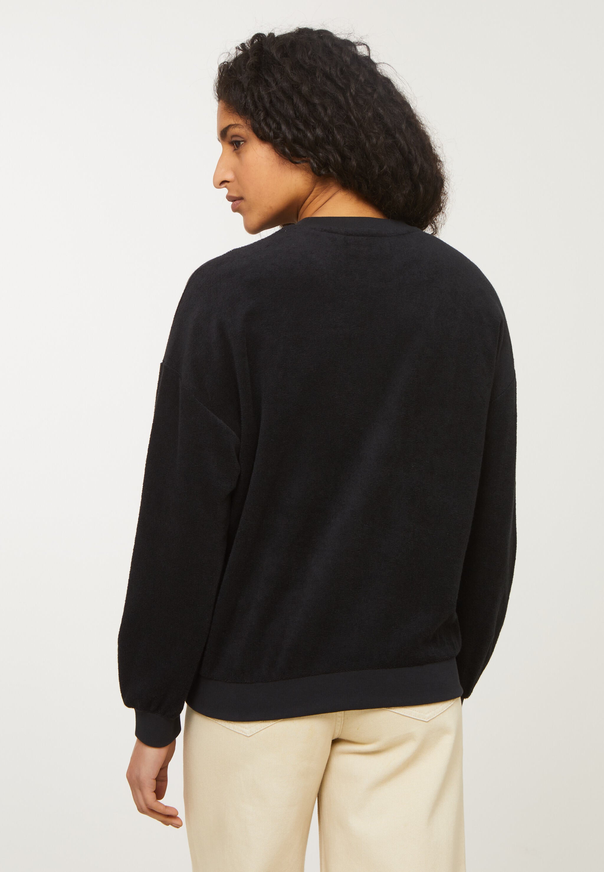 Recolution NERINE felpa nero cotone bio loose fit