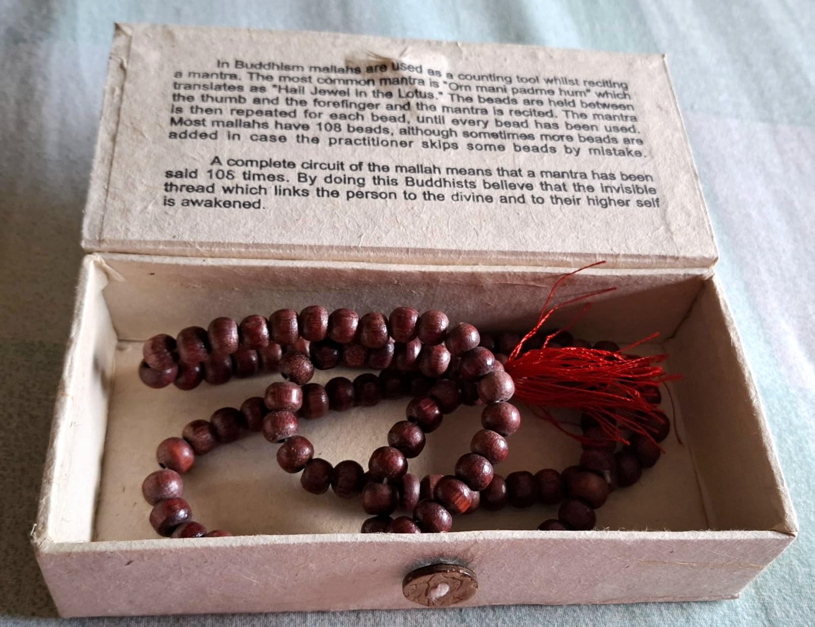 Siesta Mallah Mala collana 108 grani legno