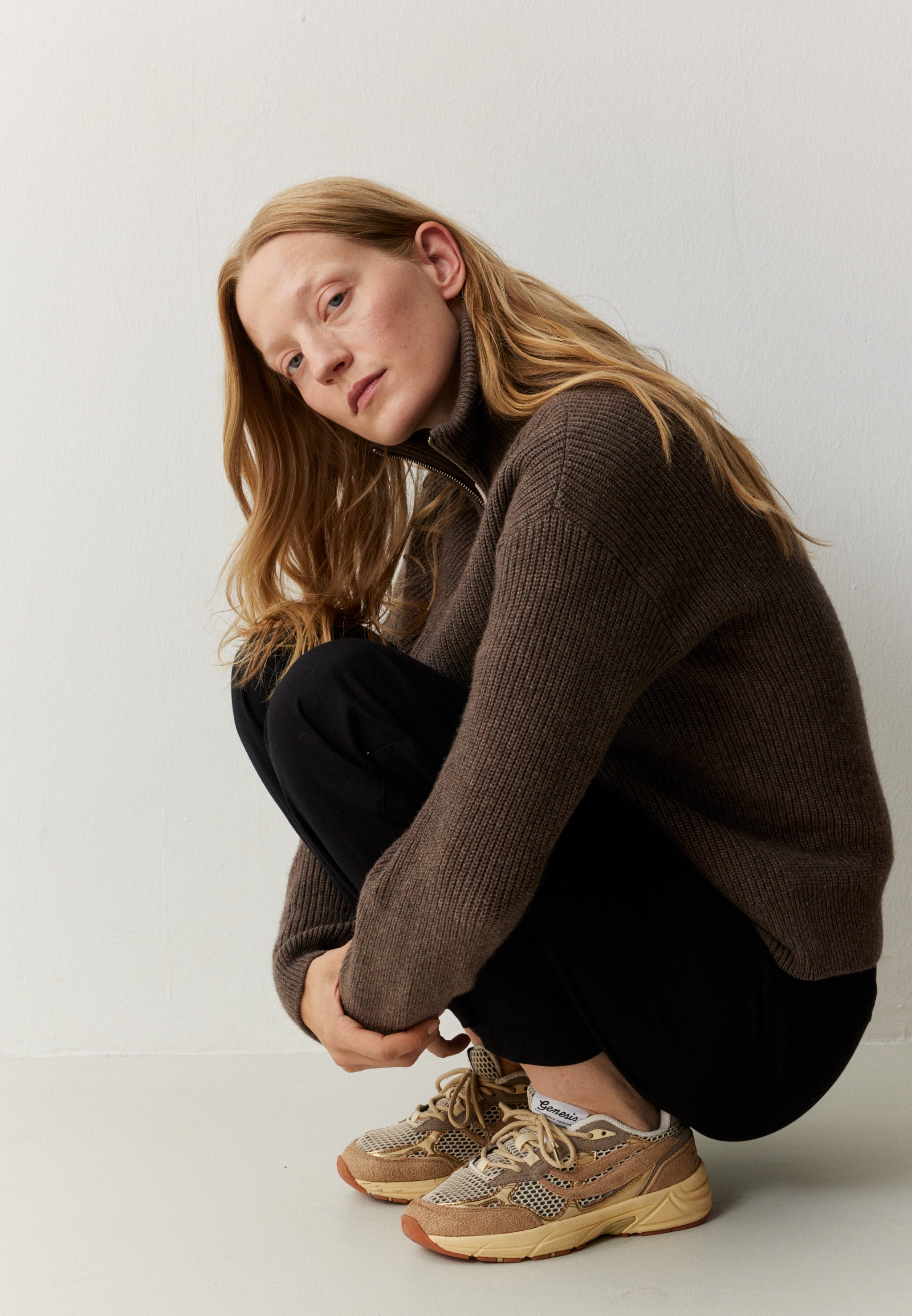Recolution Tapioca cardigan donna marrone cotone bio