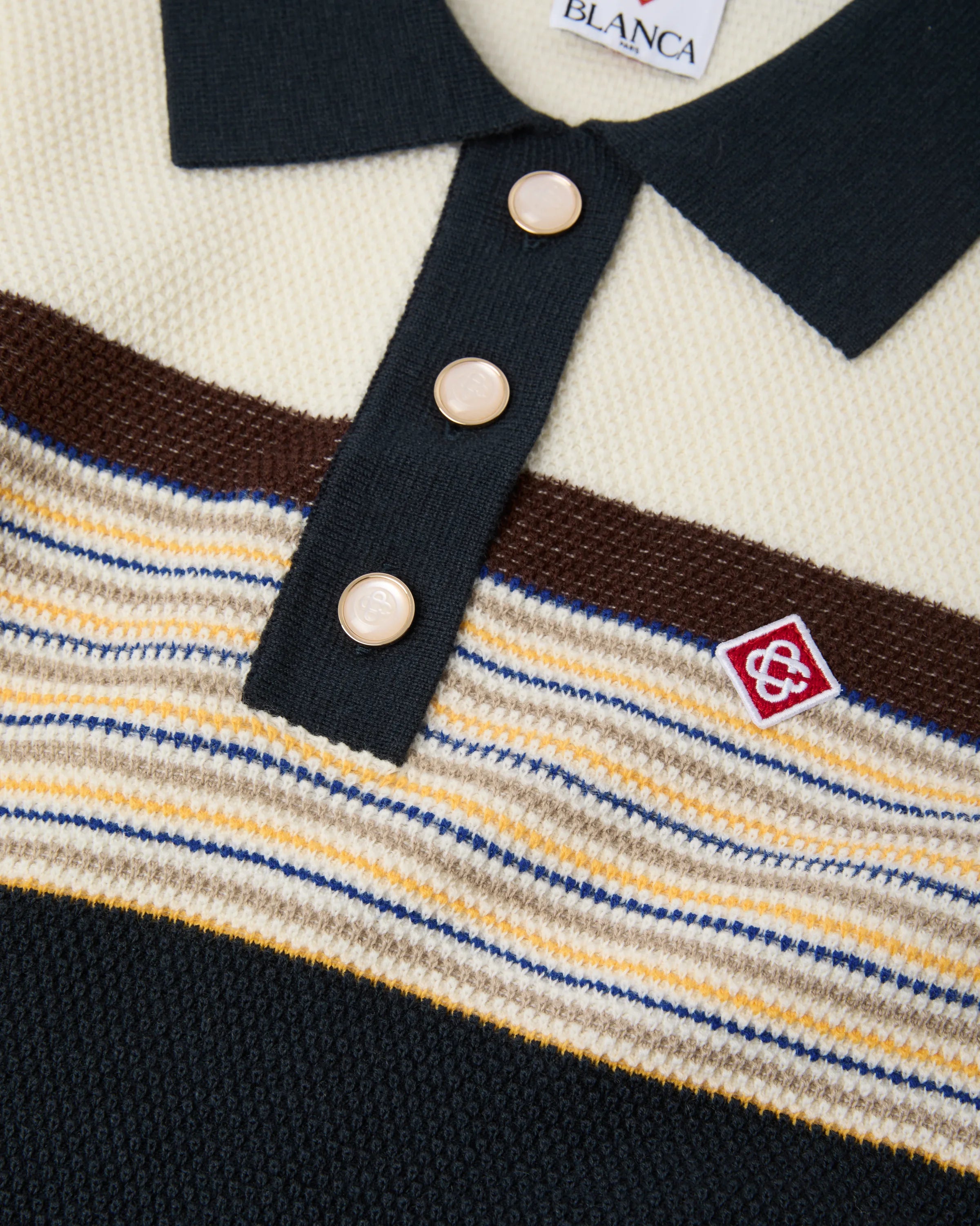 Casablanca Café Culture abito mini polo navy lana