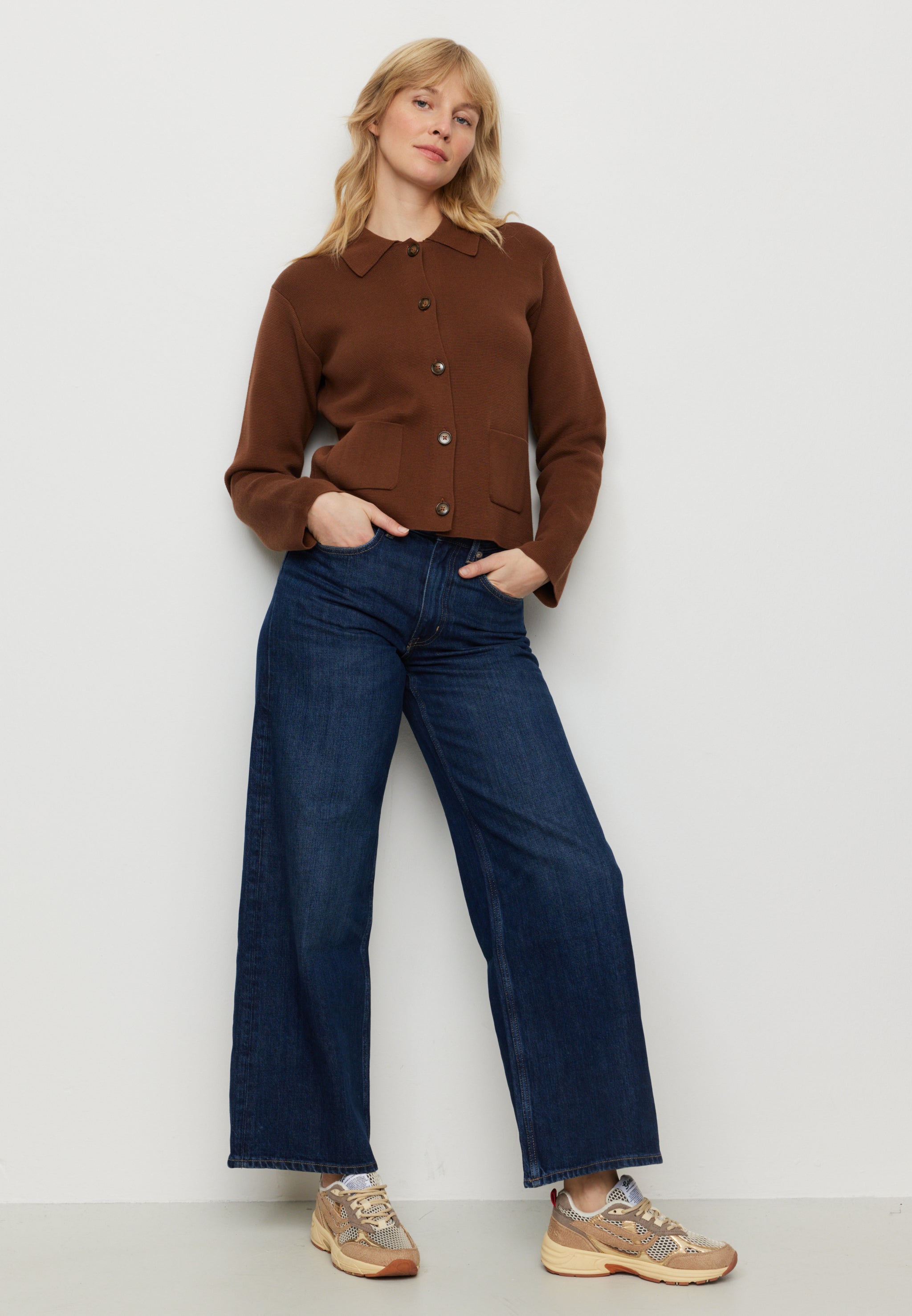 Recolution CELOSIA overshirt marrone cotone bio