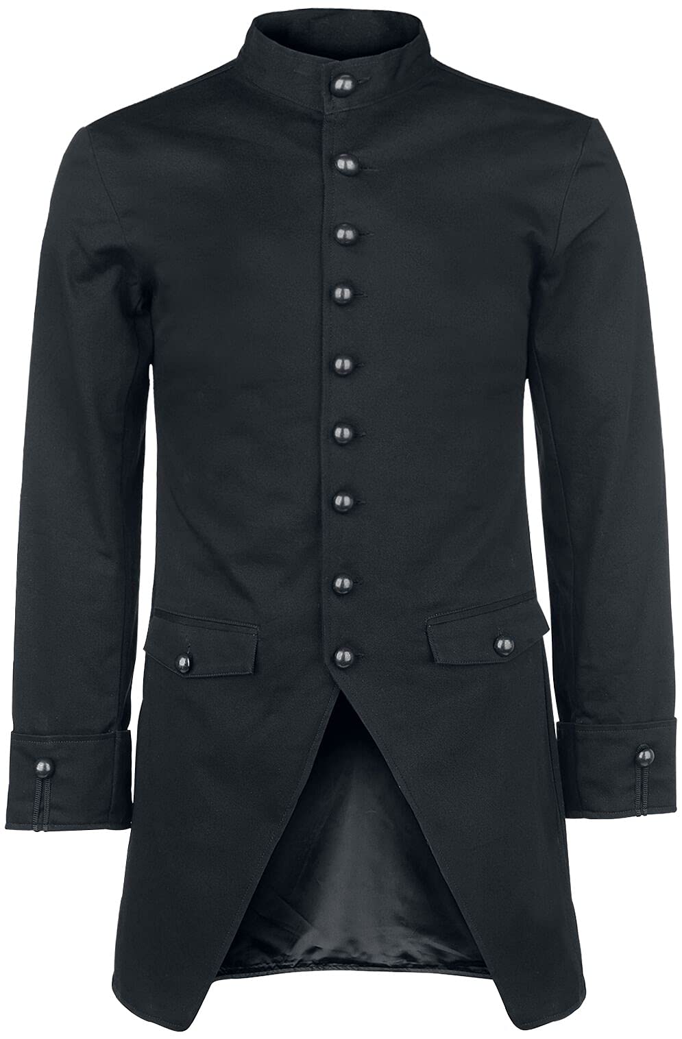Gothicana by EMP cappotto uomo nero collo alto XL