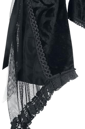 Gothicana by EMP Maglia Nera Volant Maniche Lunghe L Gotica