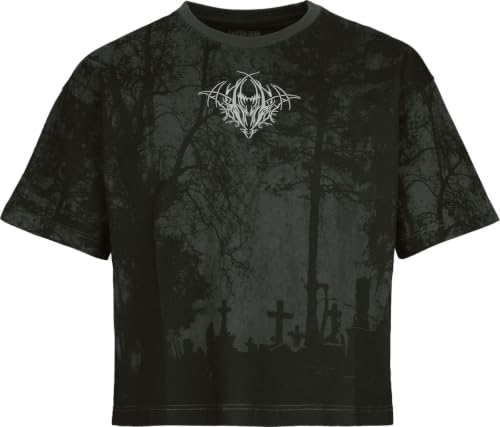 Gothicana by EMP T-Shirt Uomo Grigio Scuro L All-Over