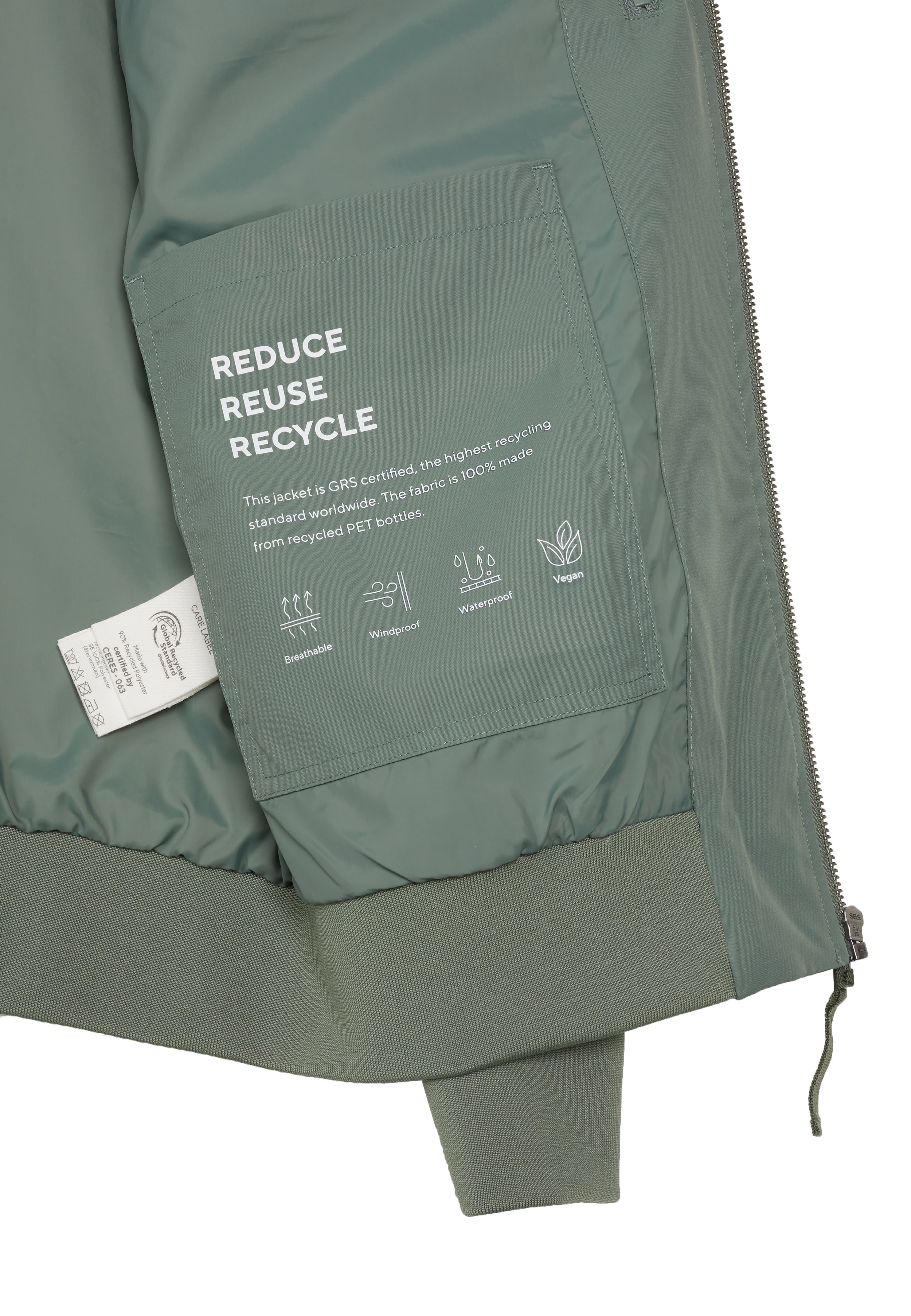 Recolution Pistachio giacca khaki idrorepellente