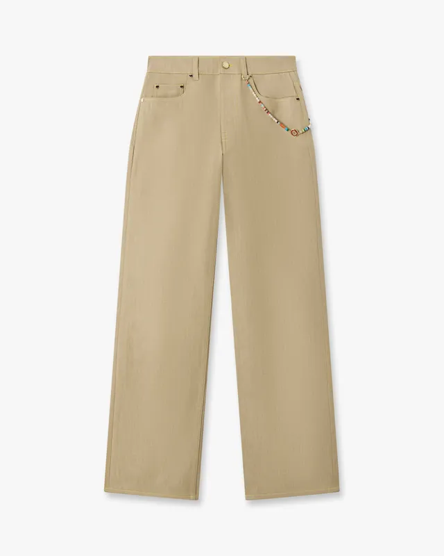 Casablanca Desert Canvas Jeans Donna Beige Cotone