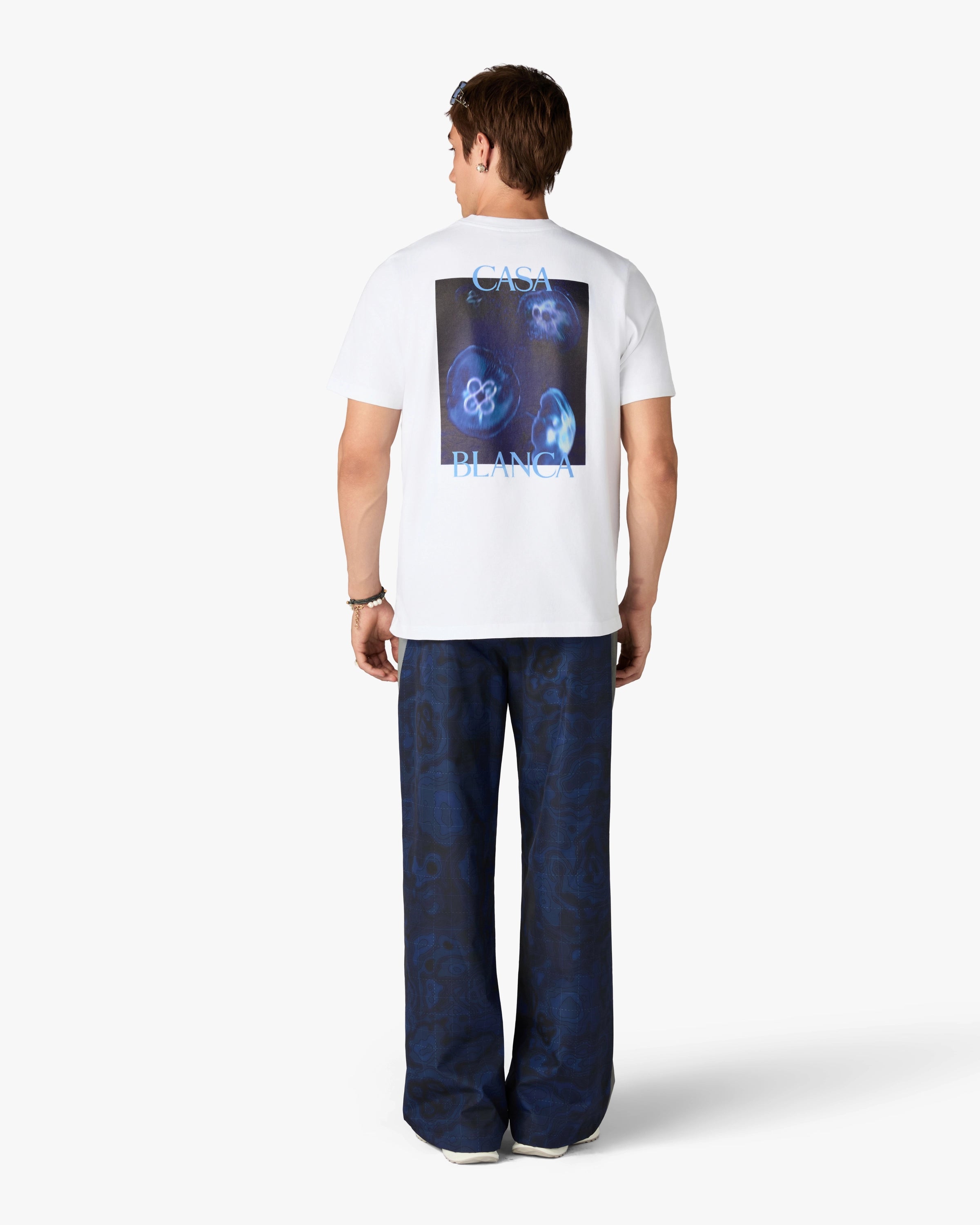 Casablanca Meduse t-shirt bianca cotone organico uomo