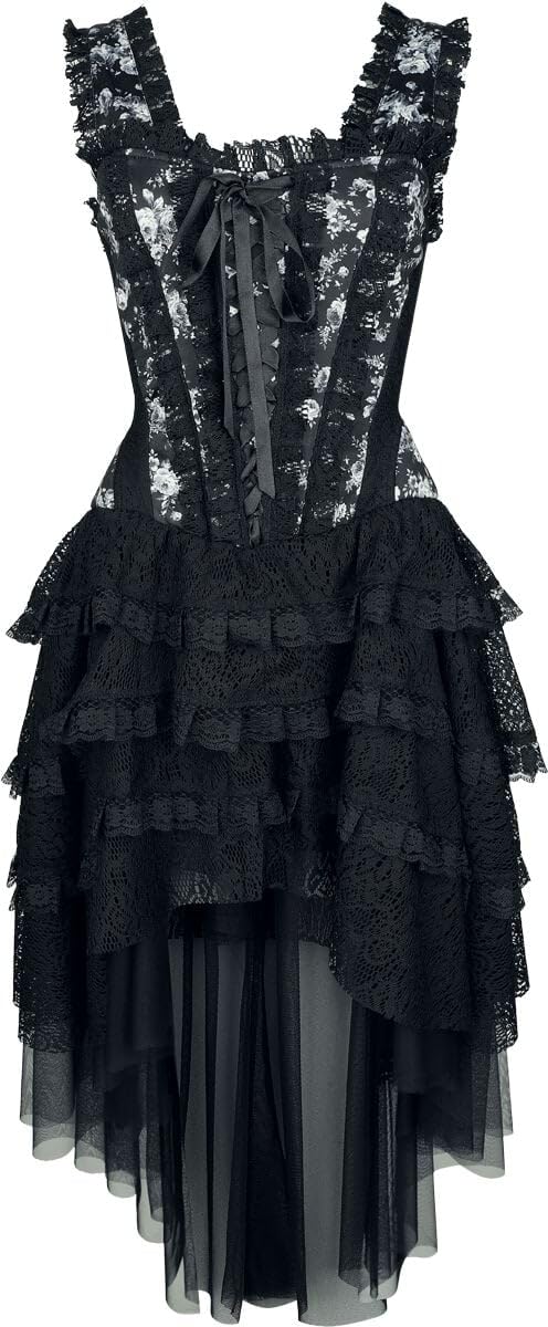 Gothicana by EMP Abito Nero Pizzo Stile Gotico Vittoriano