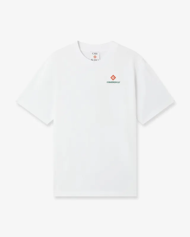 Casablanca Sport Type t-shirt uomo bianca cotone
