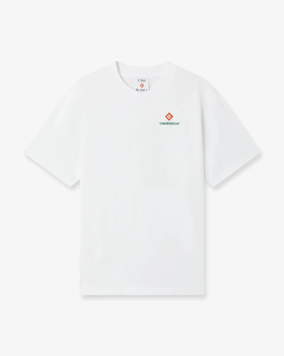 Casablanca Sport Type t-shirt uomo bianca cotone