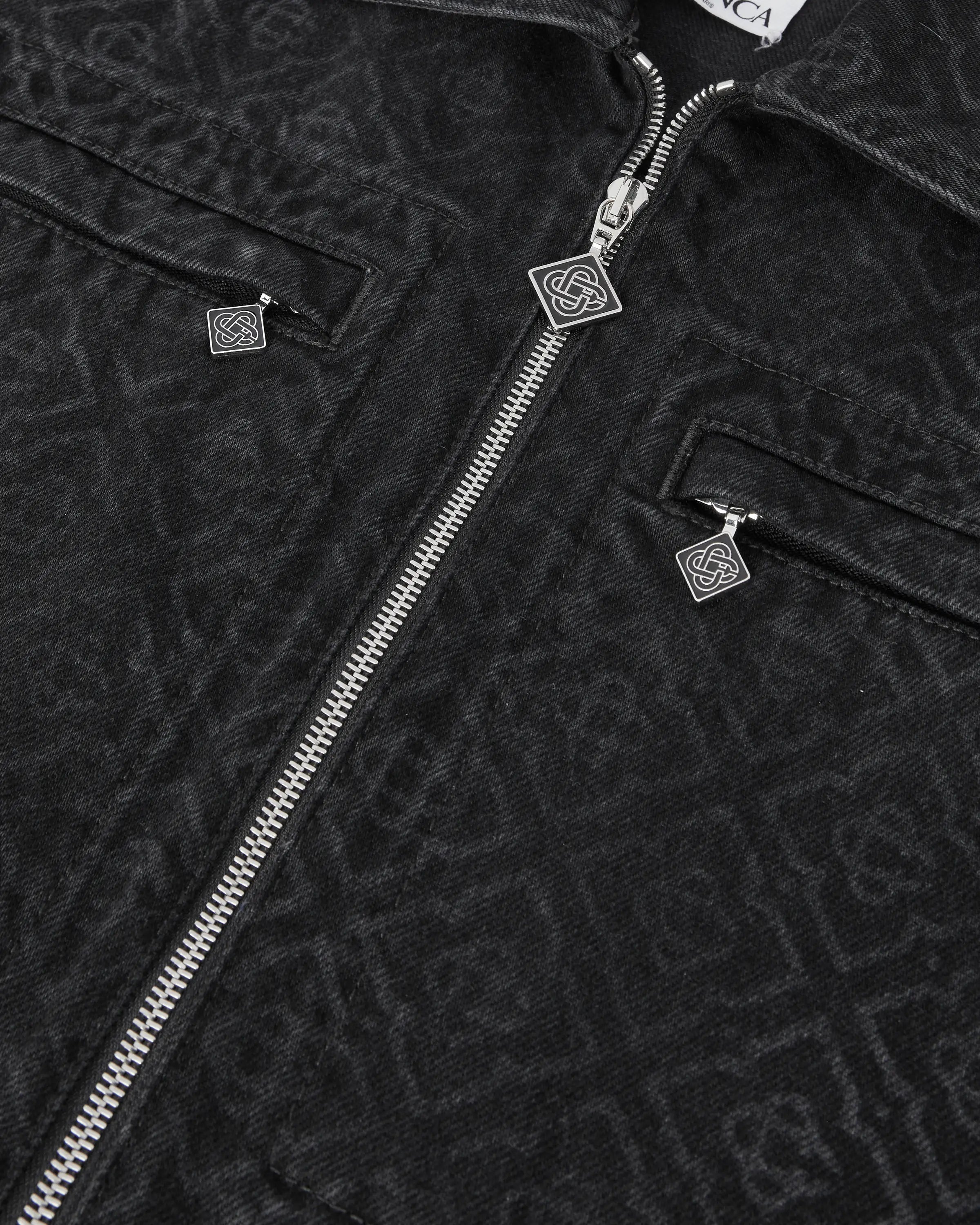 Casablanca Monogram giacca denim nera cotone