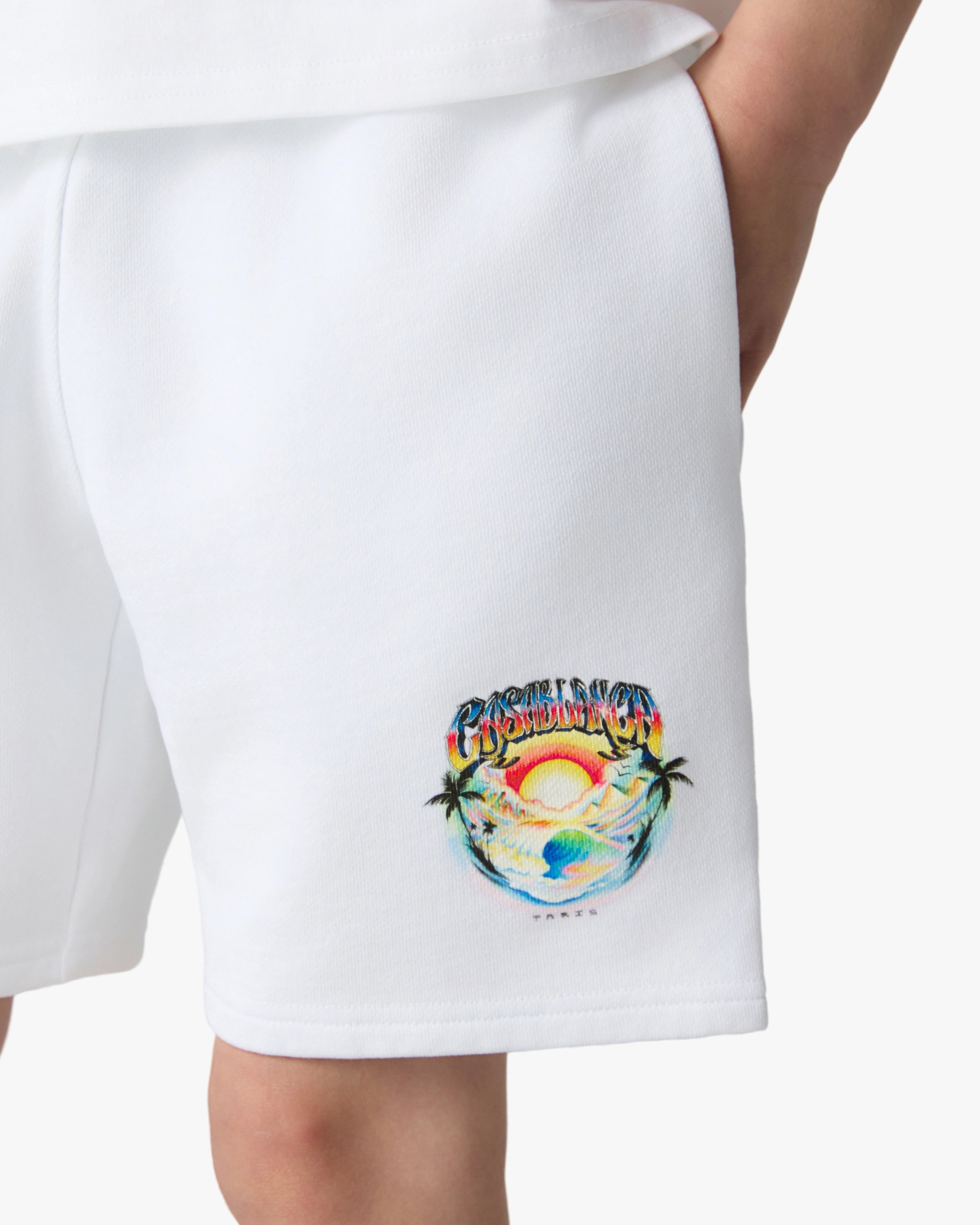 Casablanca Airspray pantaloncini bianchi cotone 7-8 anni