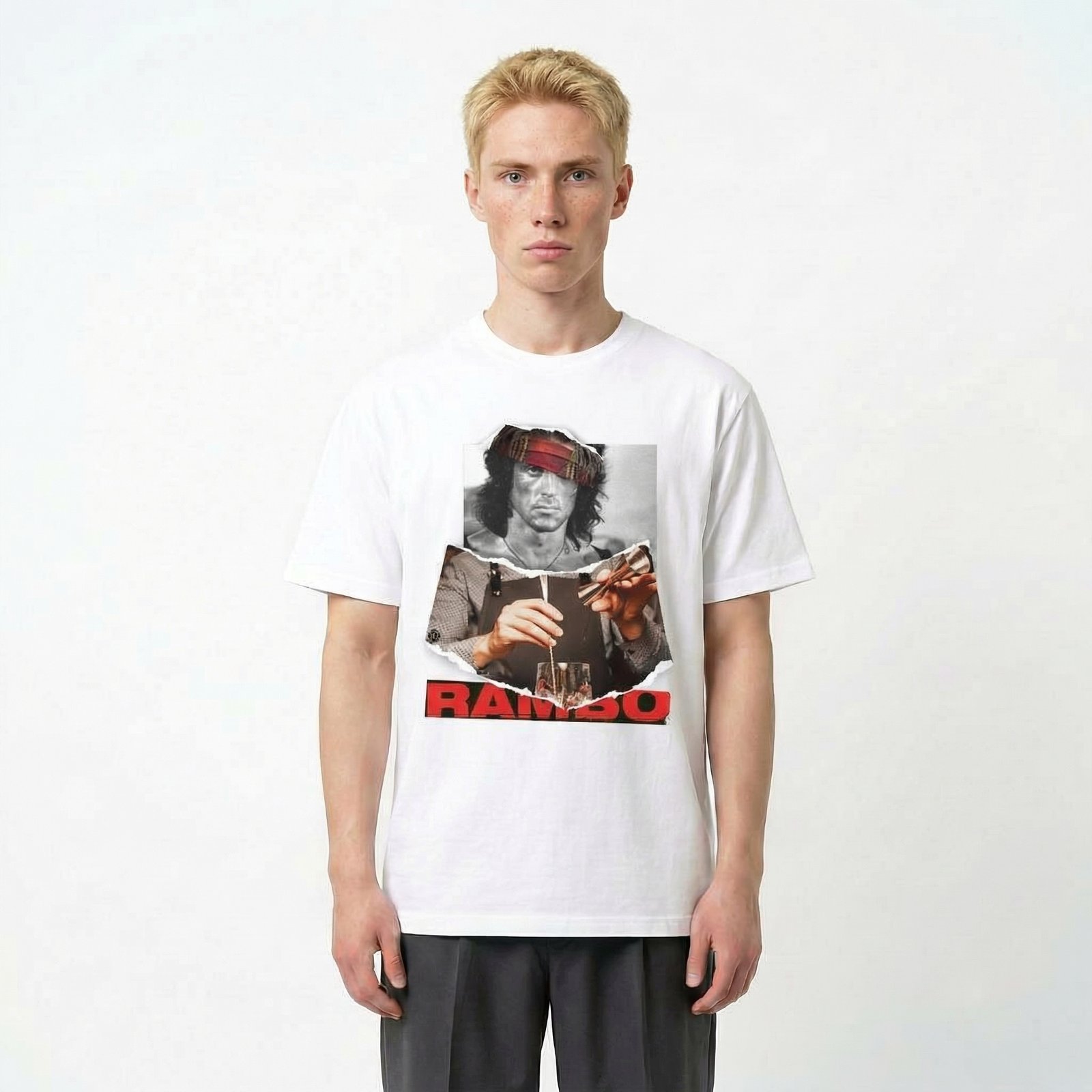 Seetees Rambo T-shirt uomo cotone cinema