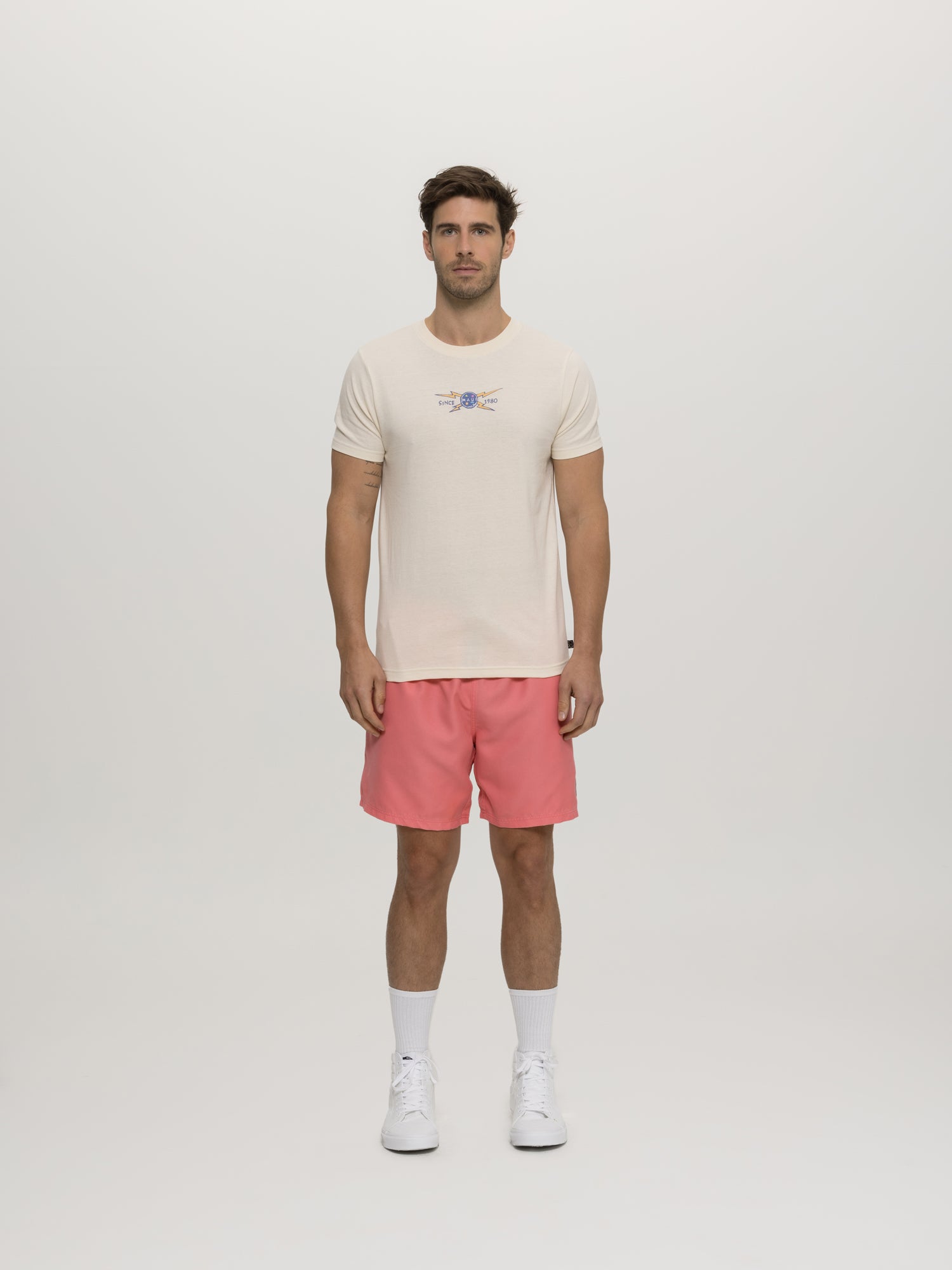 Maui and Sons Sea King maglietta Natural stampa schiena