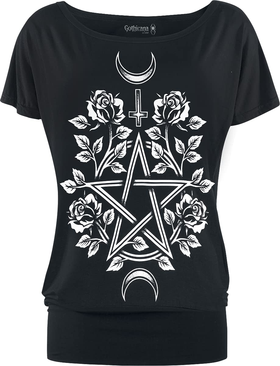 Gothicana by EMP T-Shirt Nera Stampa M Gotica