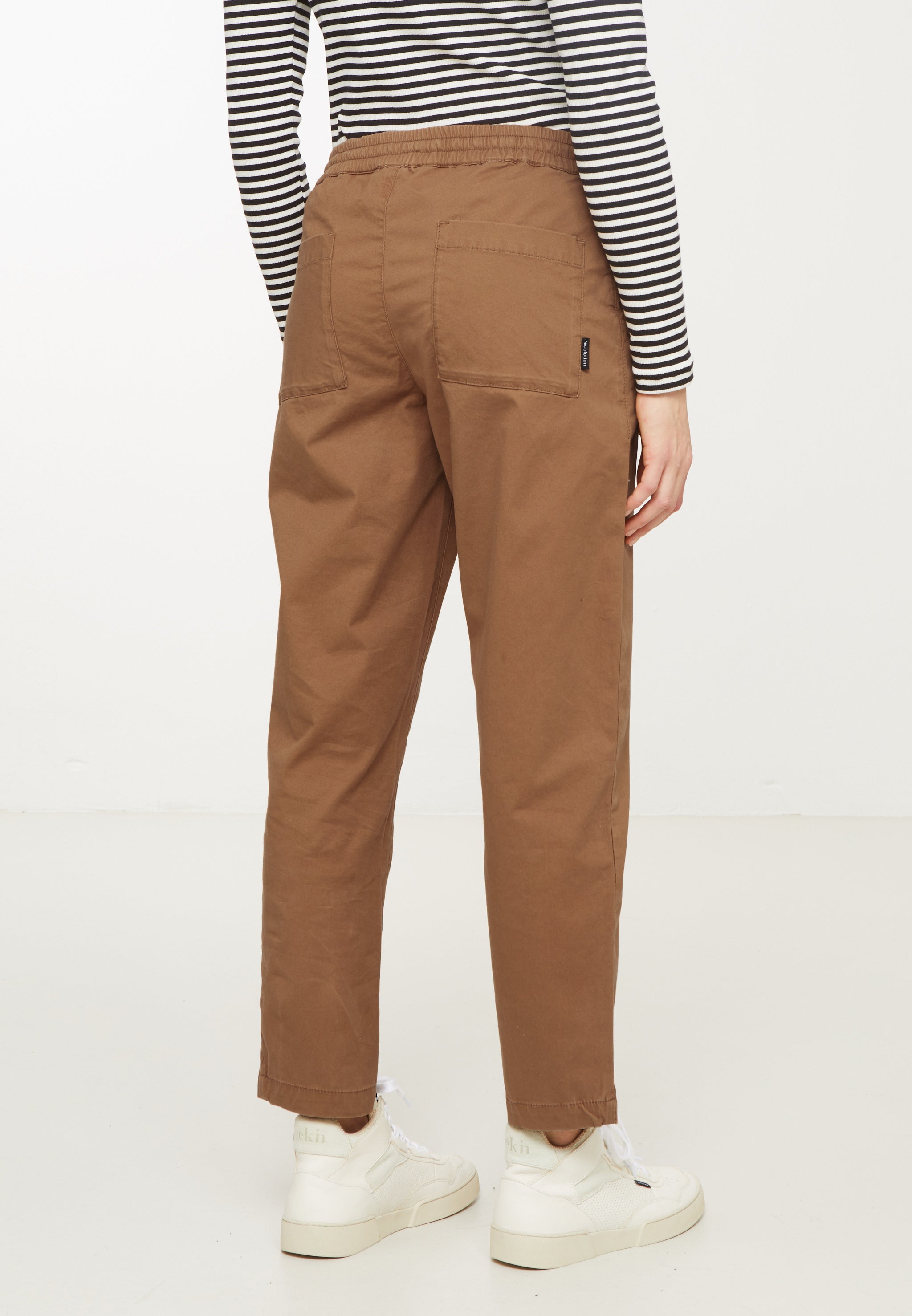Recolution Kale pantaloni chino marrone cotone bio