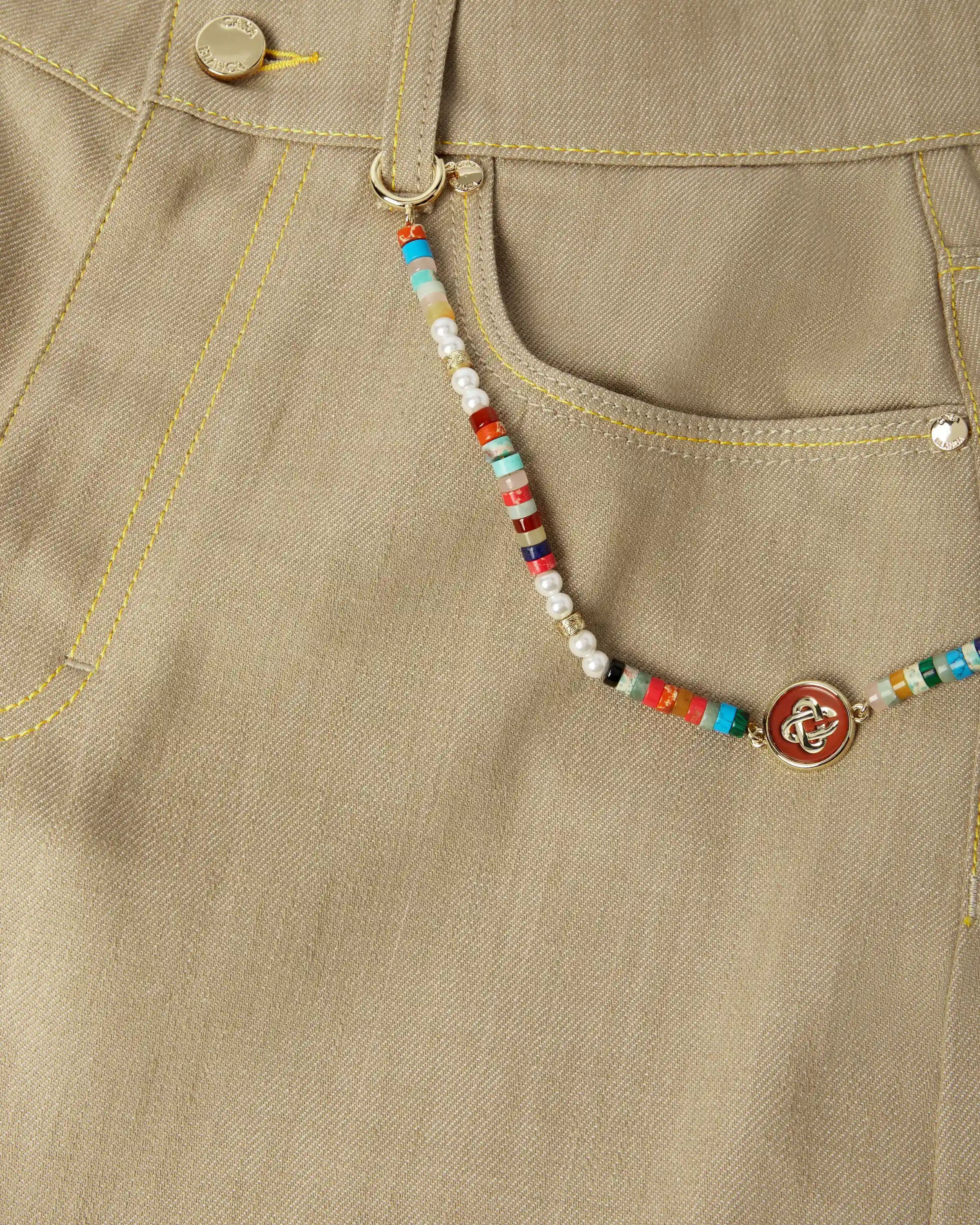 Casablanca Desert Canvas Jeans Donna Beige Cotone