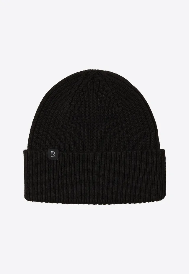Recolution Mint berretto cotone bio nero a coste unisex