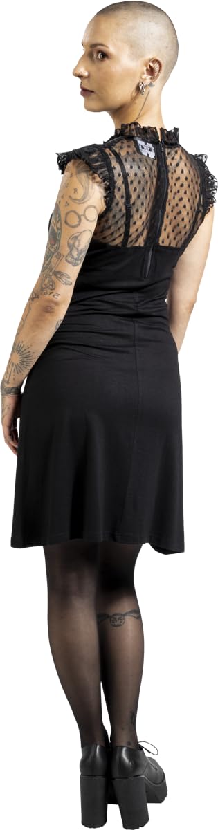 Gothicana by EMP Abito Nero Donna media lunghezza pizzo