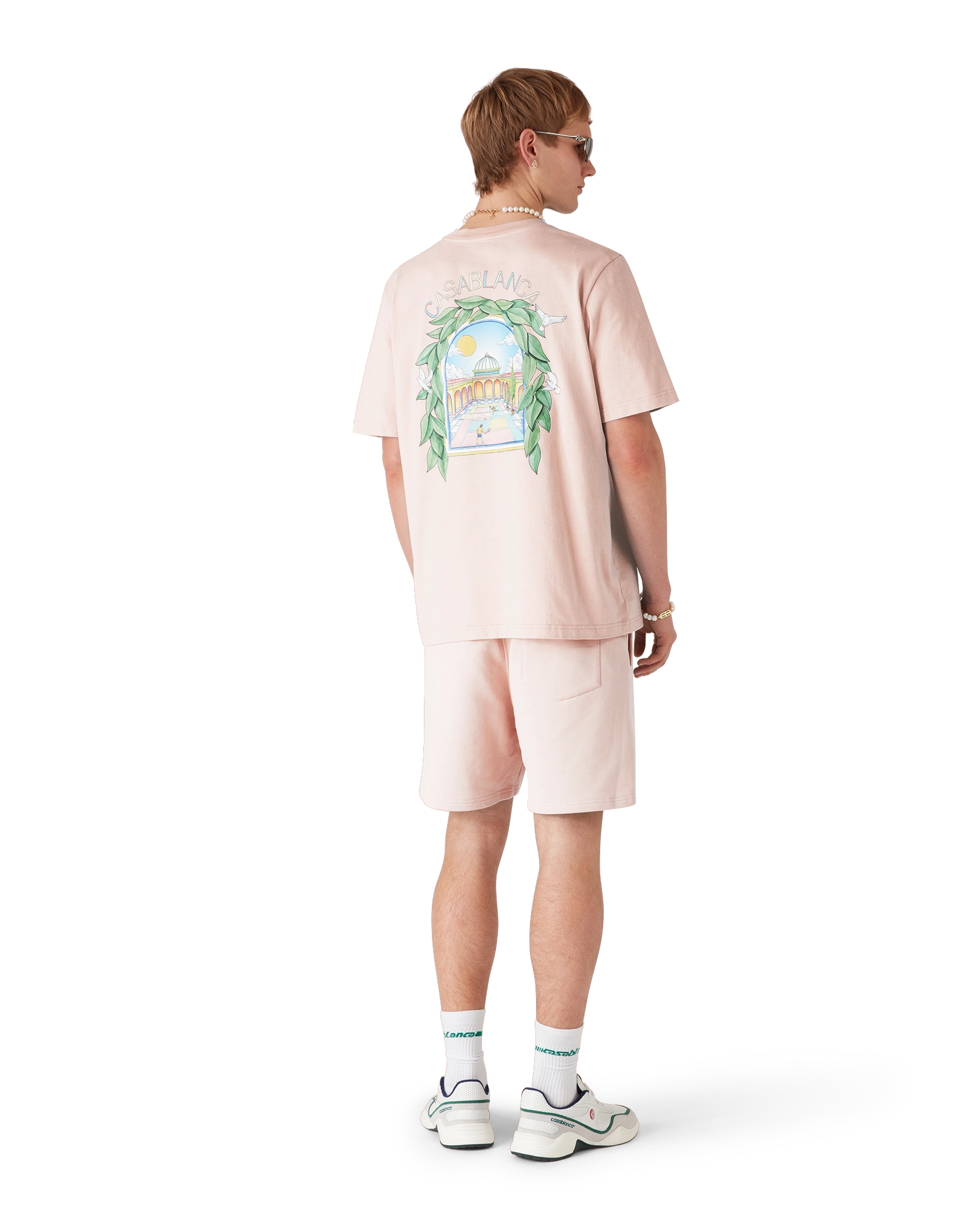 Casablanca L'Arche Sweatshorts pantaloncini rosa cotone bio