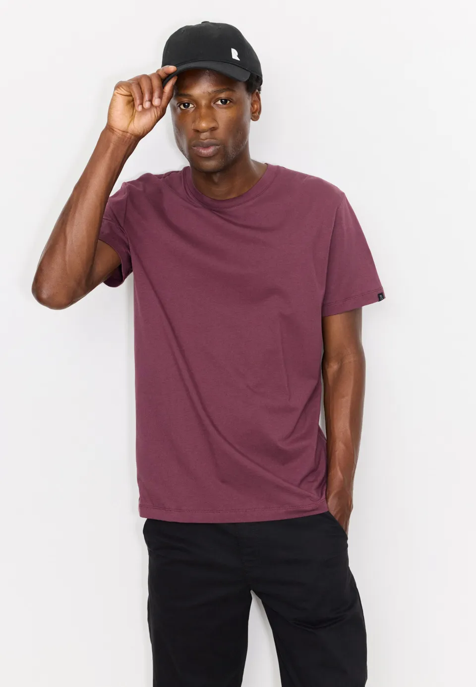 Recolution Agave t-shirt cotone bio viola plum girocollo