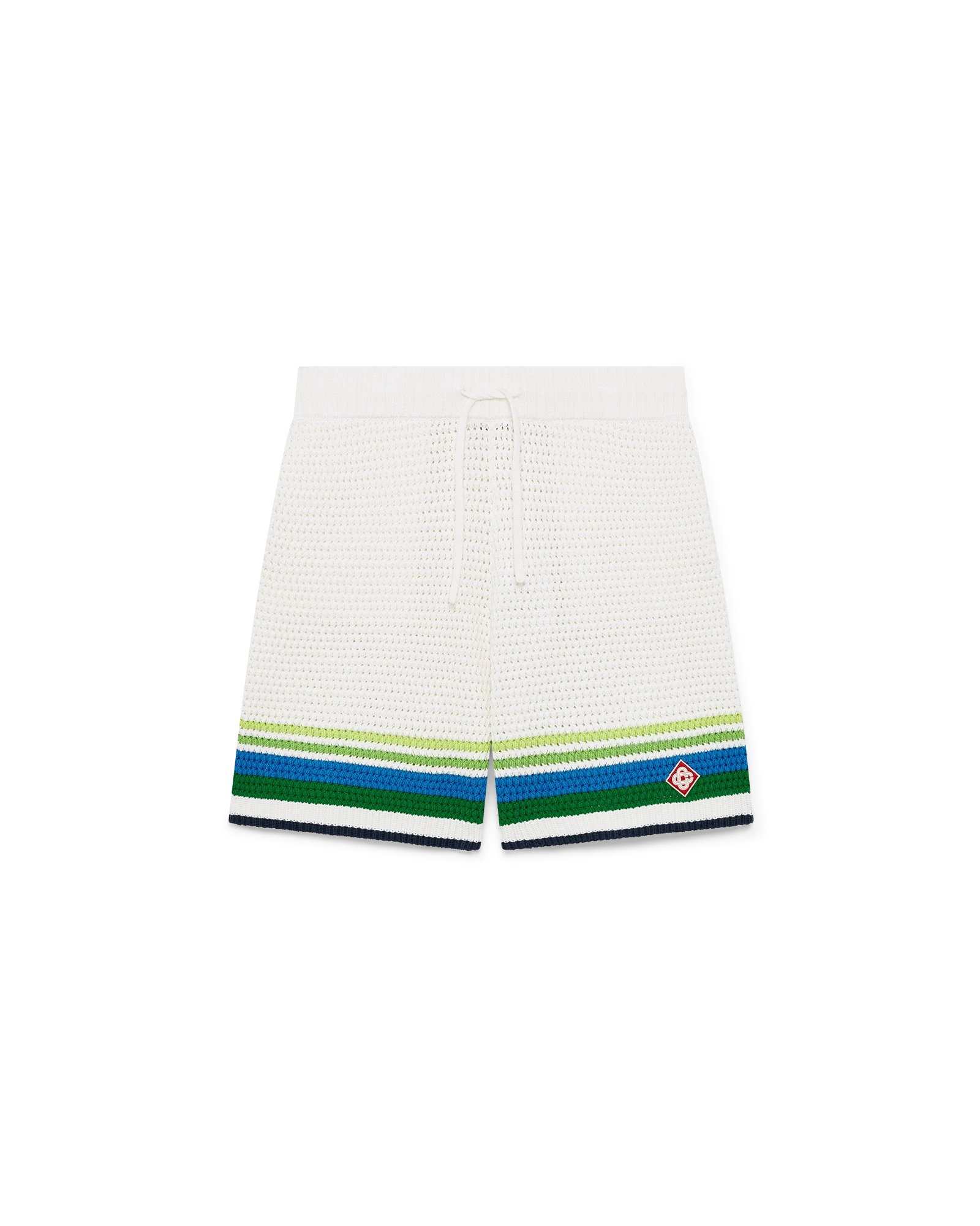 Casablanca Stripe Knitted shorts bianchi uomo