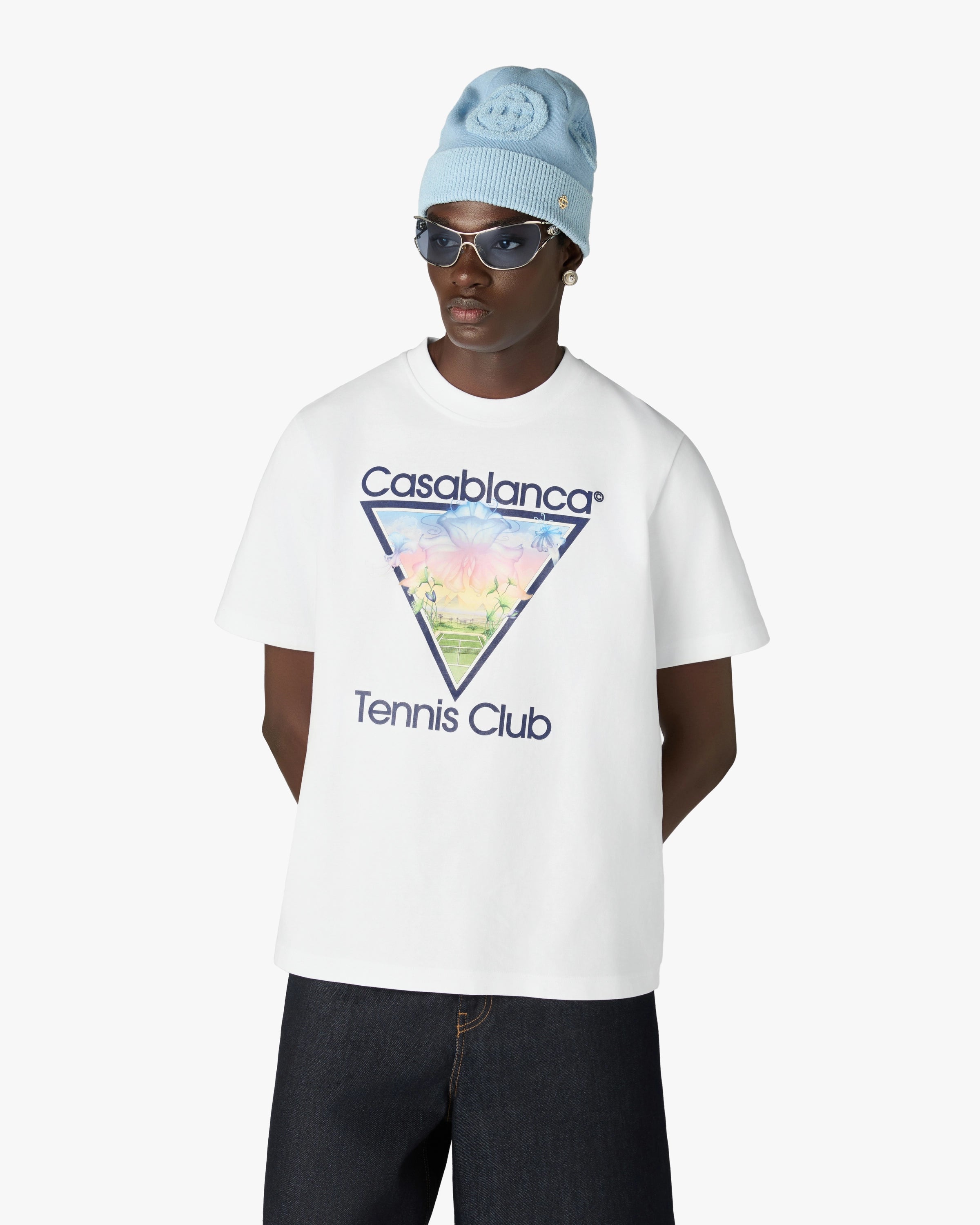 Casablanca Tennis Club Icon t-shirt bianca cotone M
