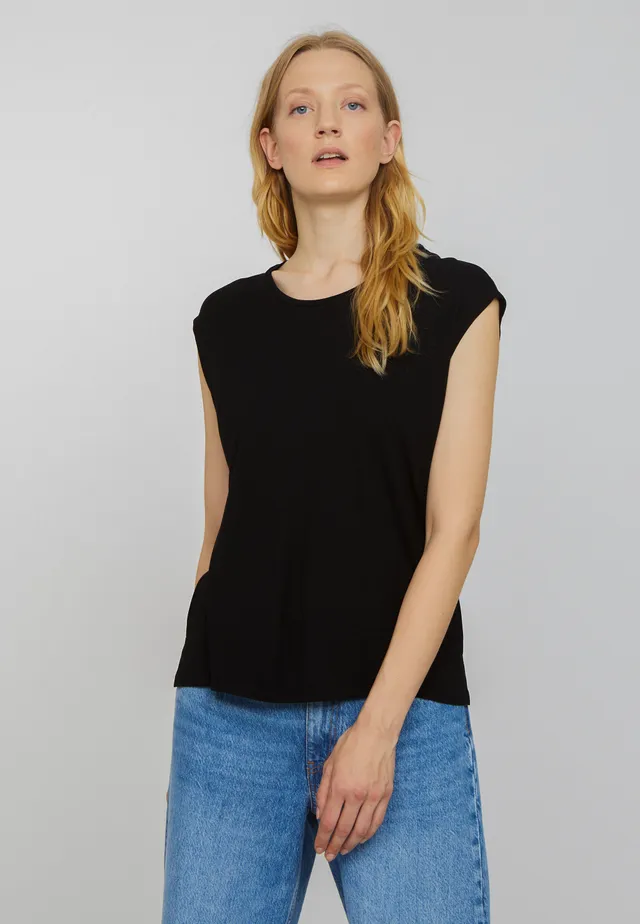 Recolution Mithila t-shirt nera viscosa loose fit