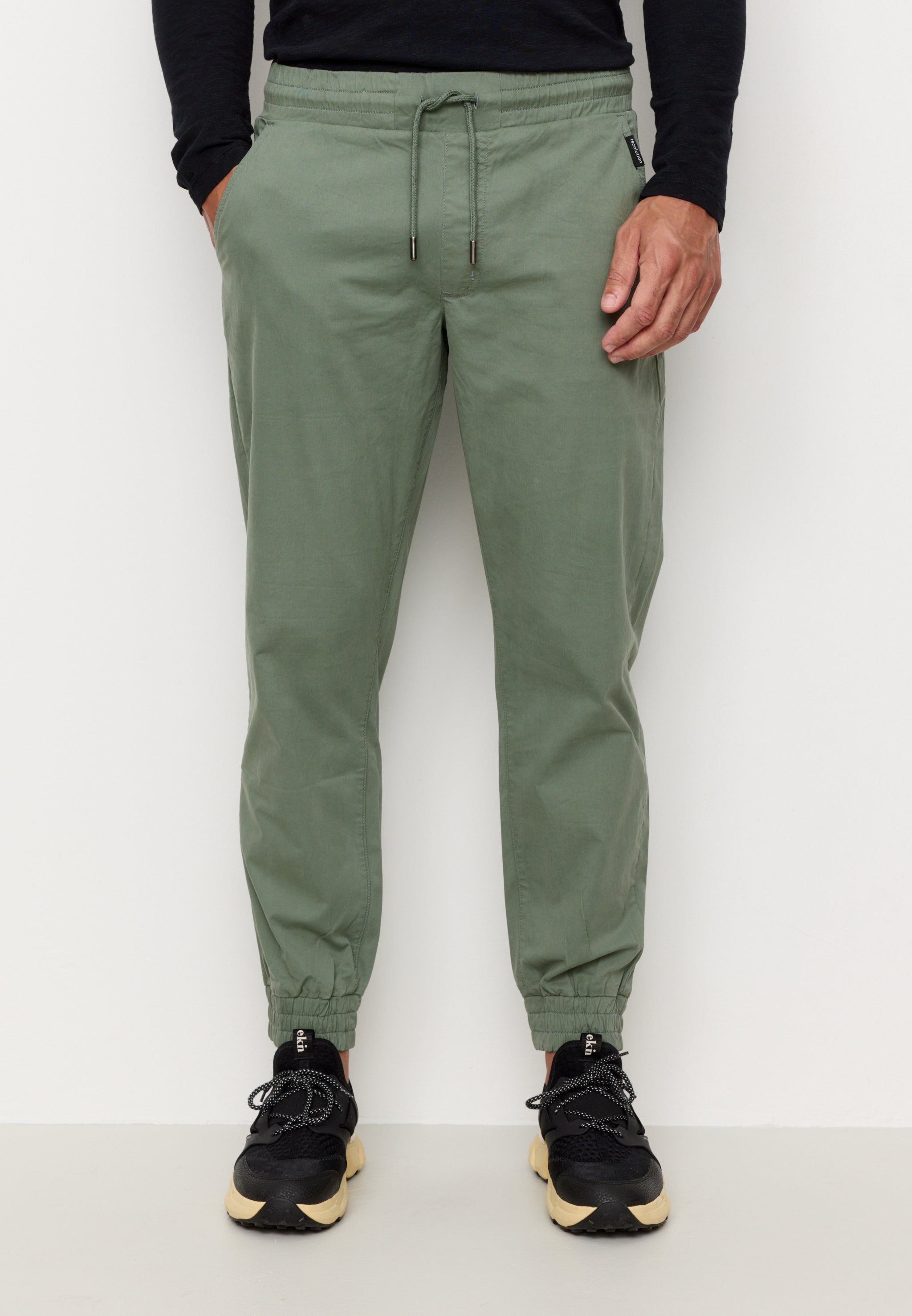 Recolution Musa pantaloni chino khaki cotone bio