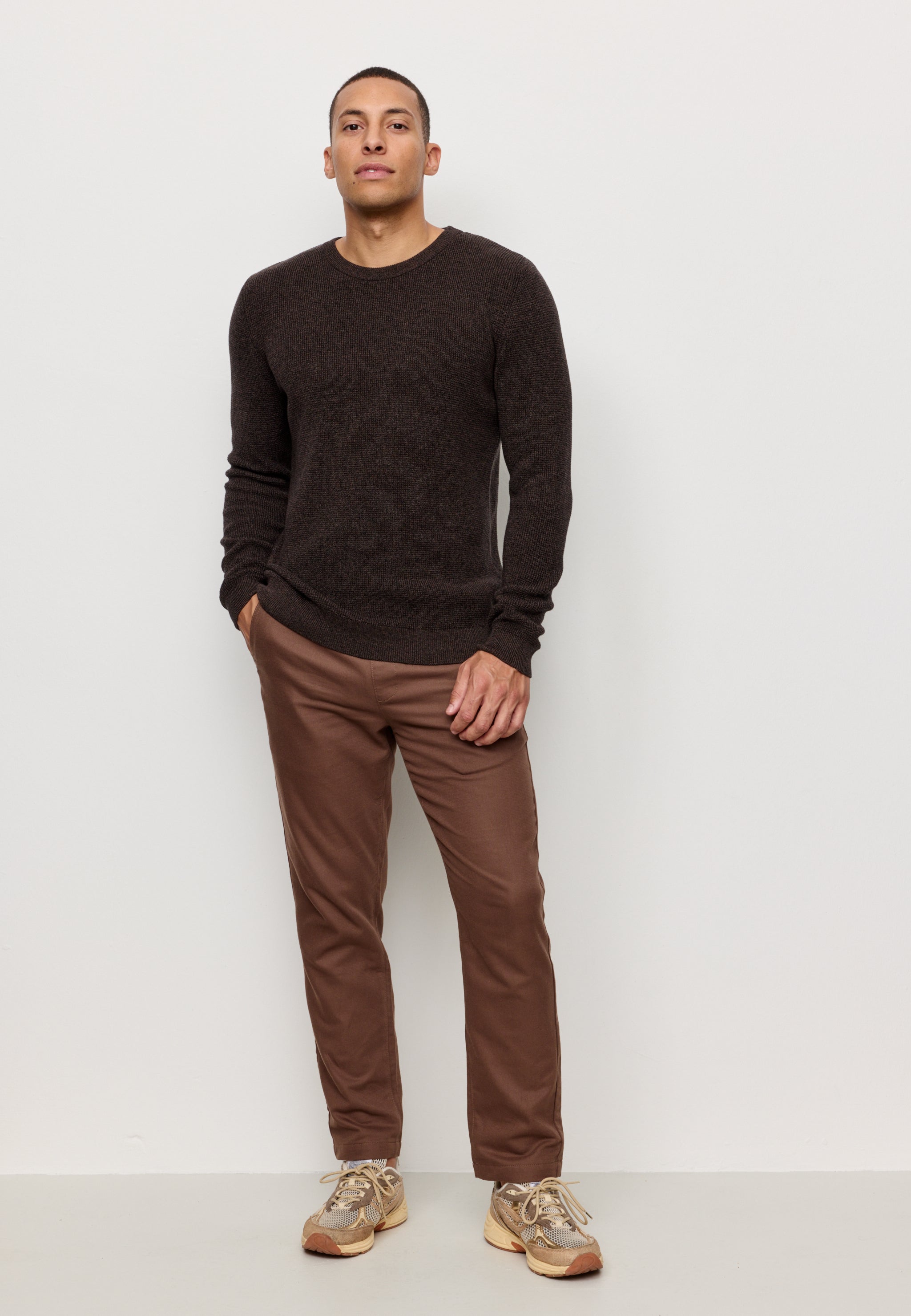 Recolution Bacopa maglione cotone taupe caldo